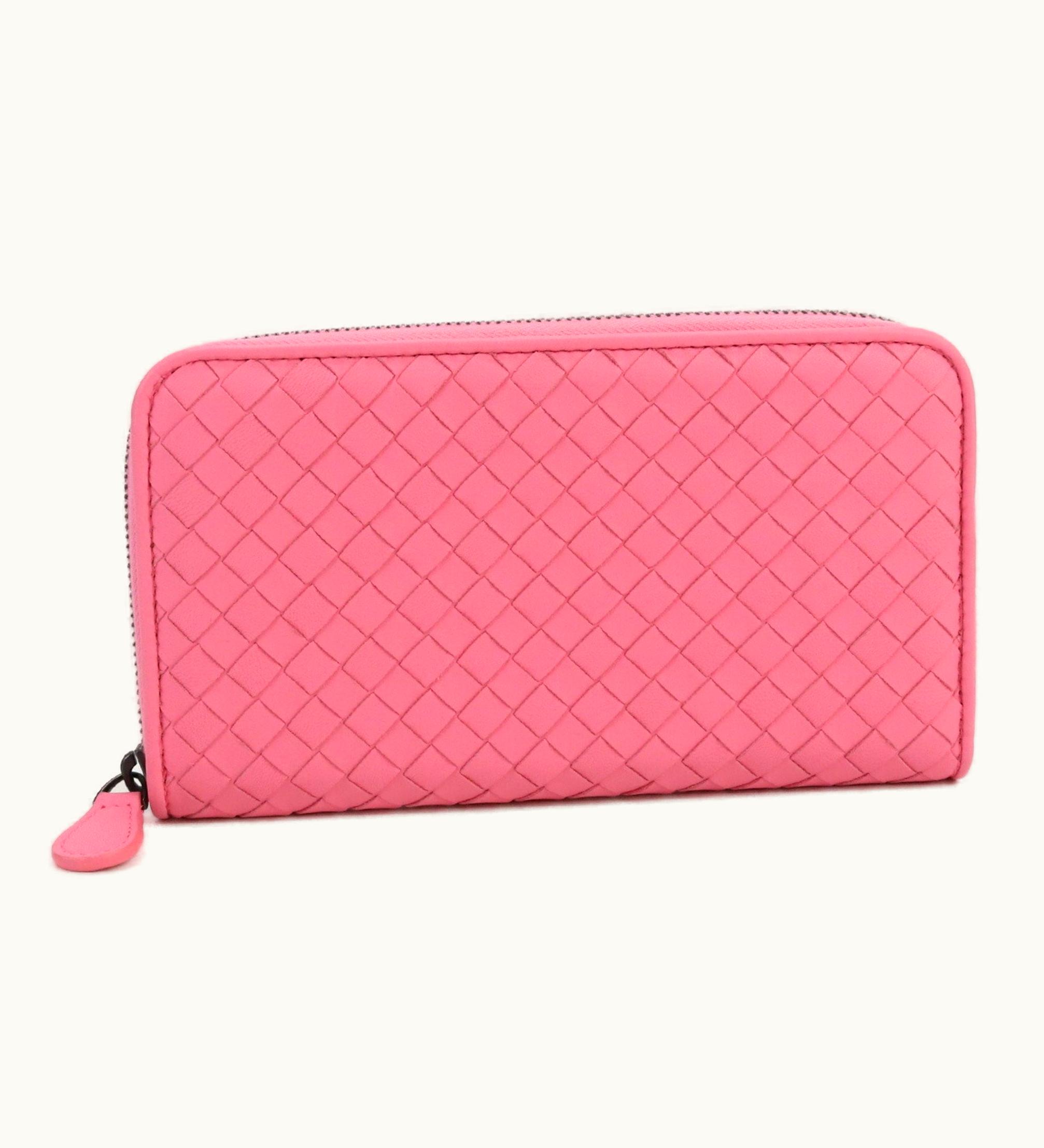 Bottega Veneta Bottega Veneta Intrecciato Round Long Wallet Women's Pink