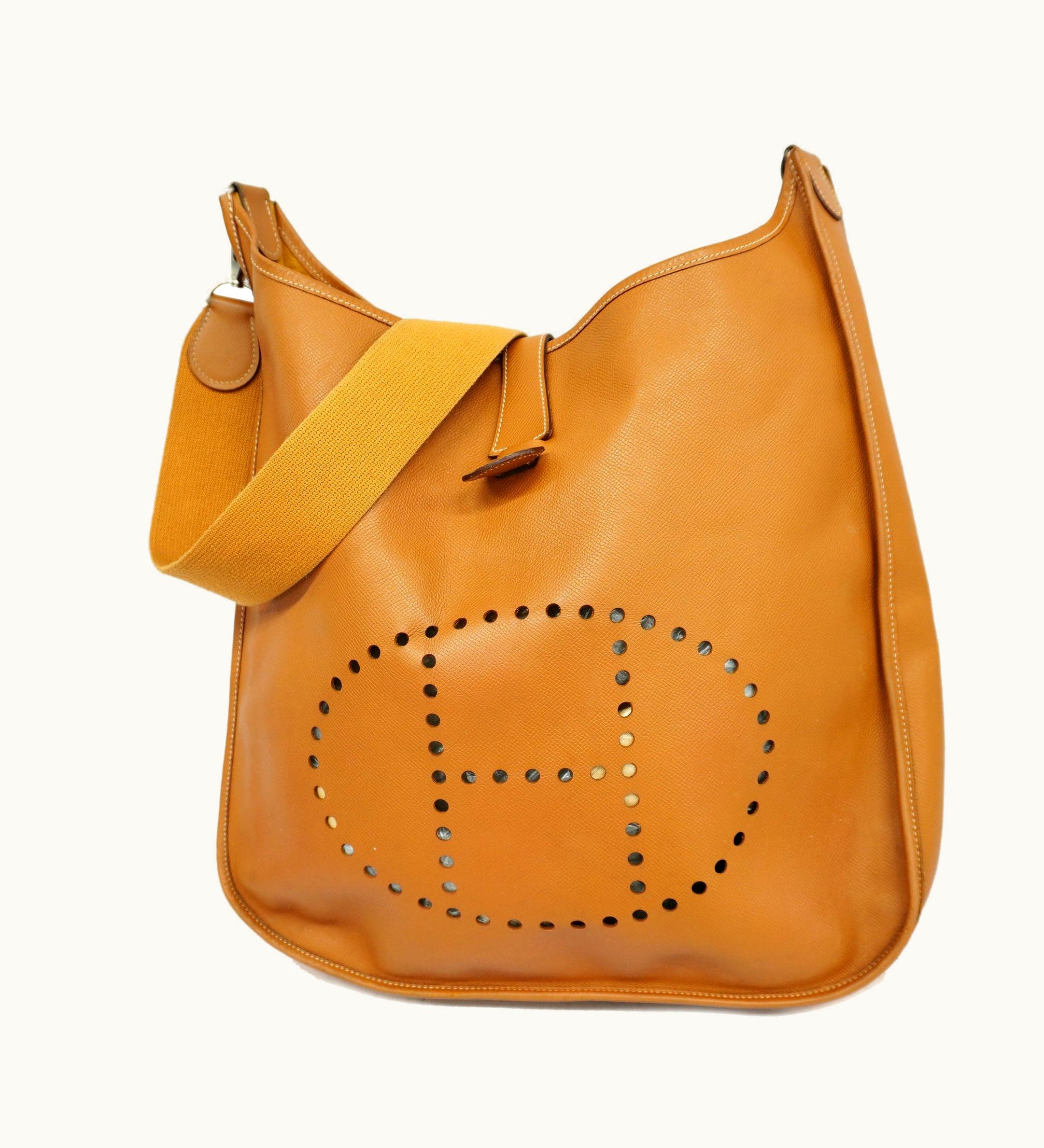 Hermès Hermès Shoulder Bag Evelyne 2 J Engraved Vo Epsom Gold Silver Metal
