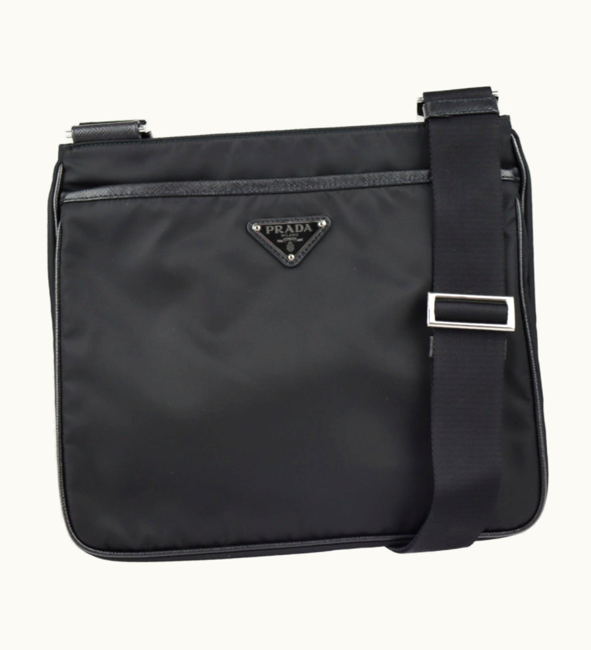 Prada Prada Shoulder Bag 2Vh118 Nylon Black Silver Metal Fittings