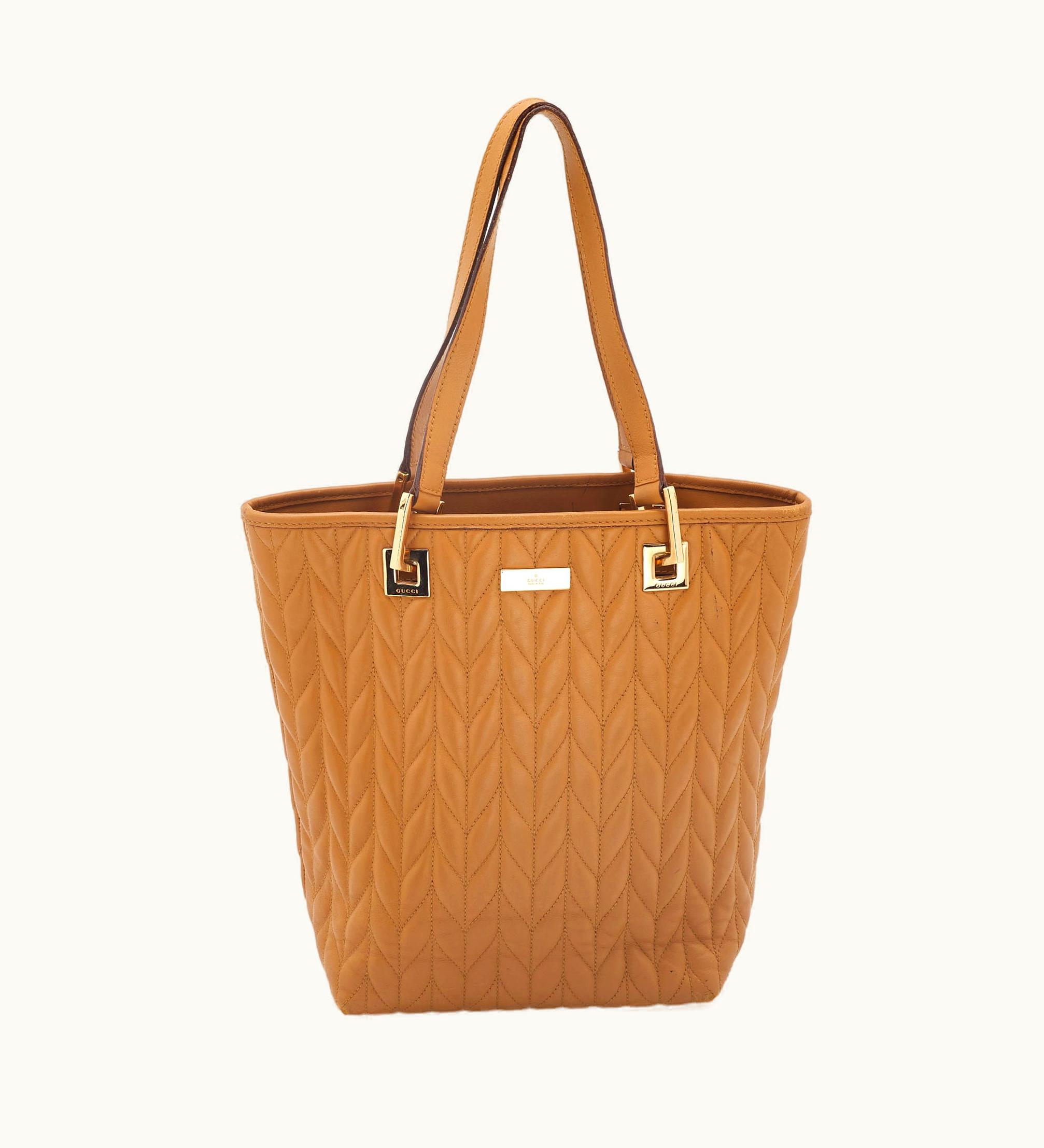 Gucci Gucci Tan Leather Vintage Bucket Bag