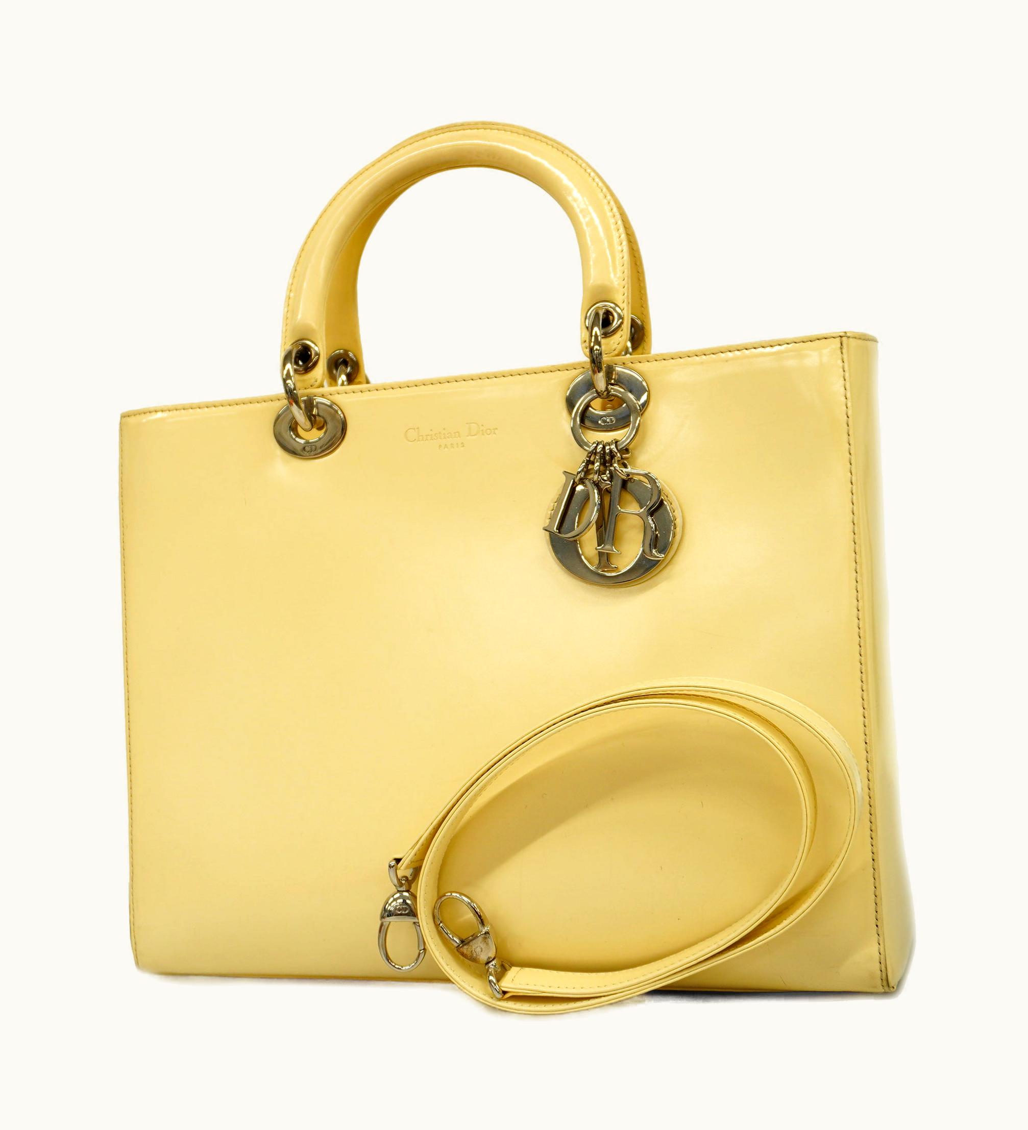 Dior Dior Lady Dior 2WAY Bag Cannage Handbag Ivory