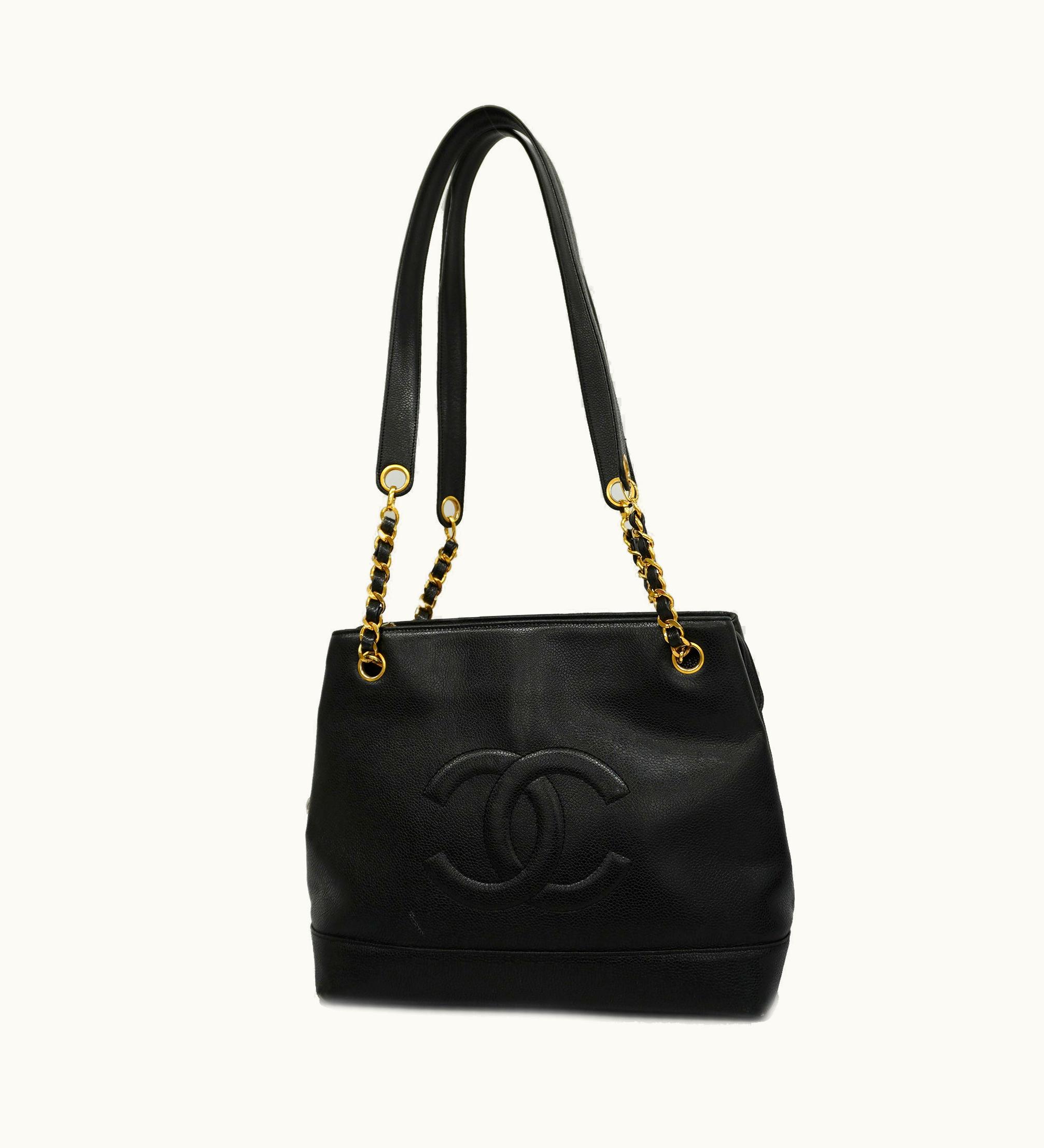 Chanel Chanel Chain Shoulder Women's Caviar Leather Shoulder Bag Black