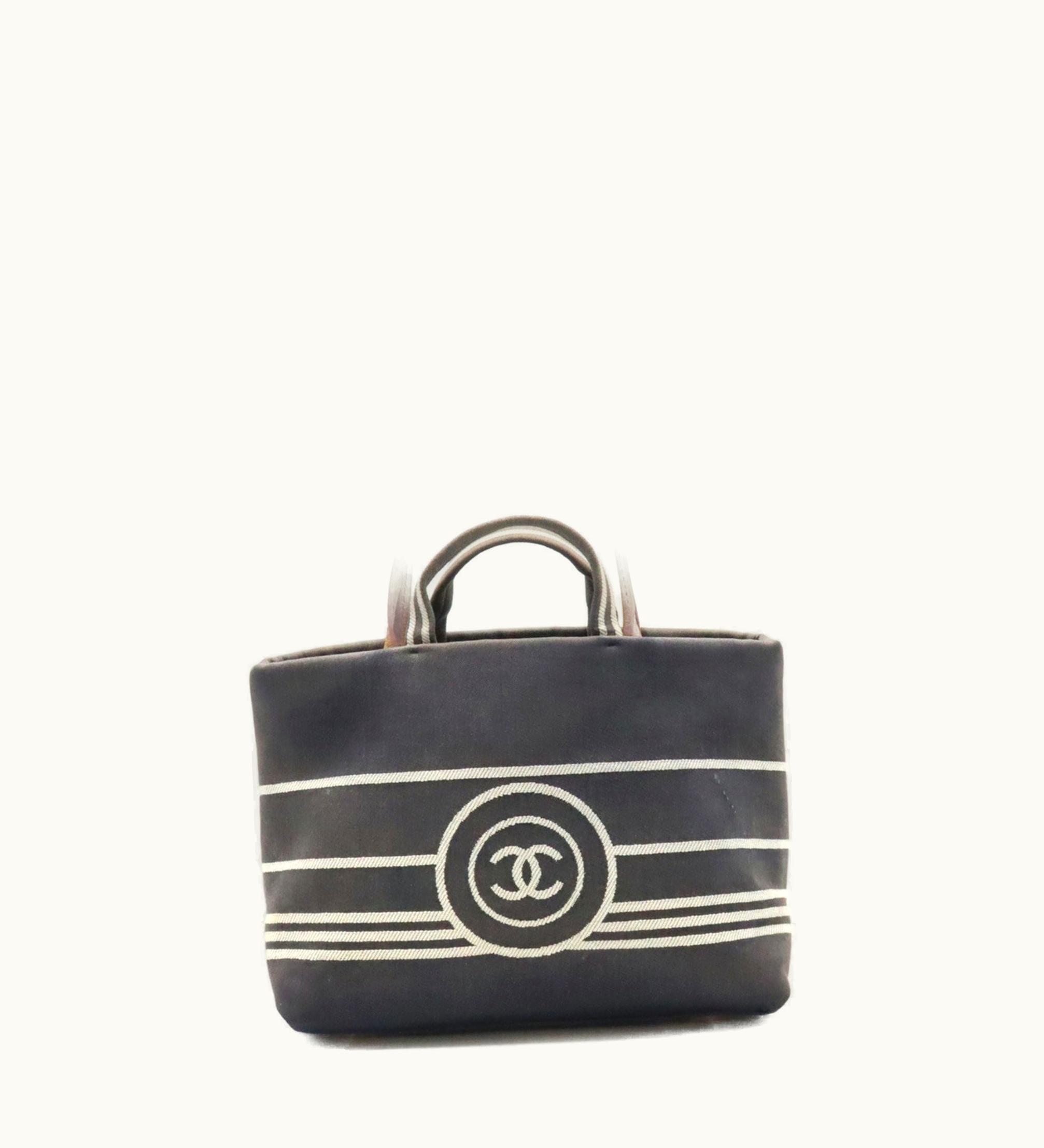 Chanel Chanel Here Mark In Tote Bag Shoulder Canvas Gray A92240