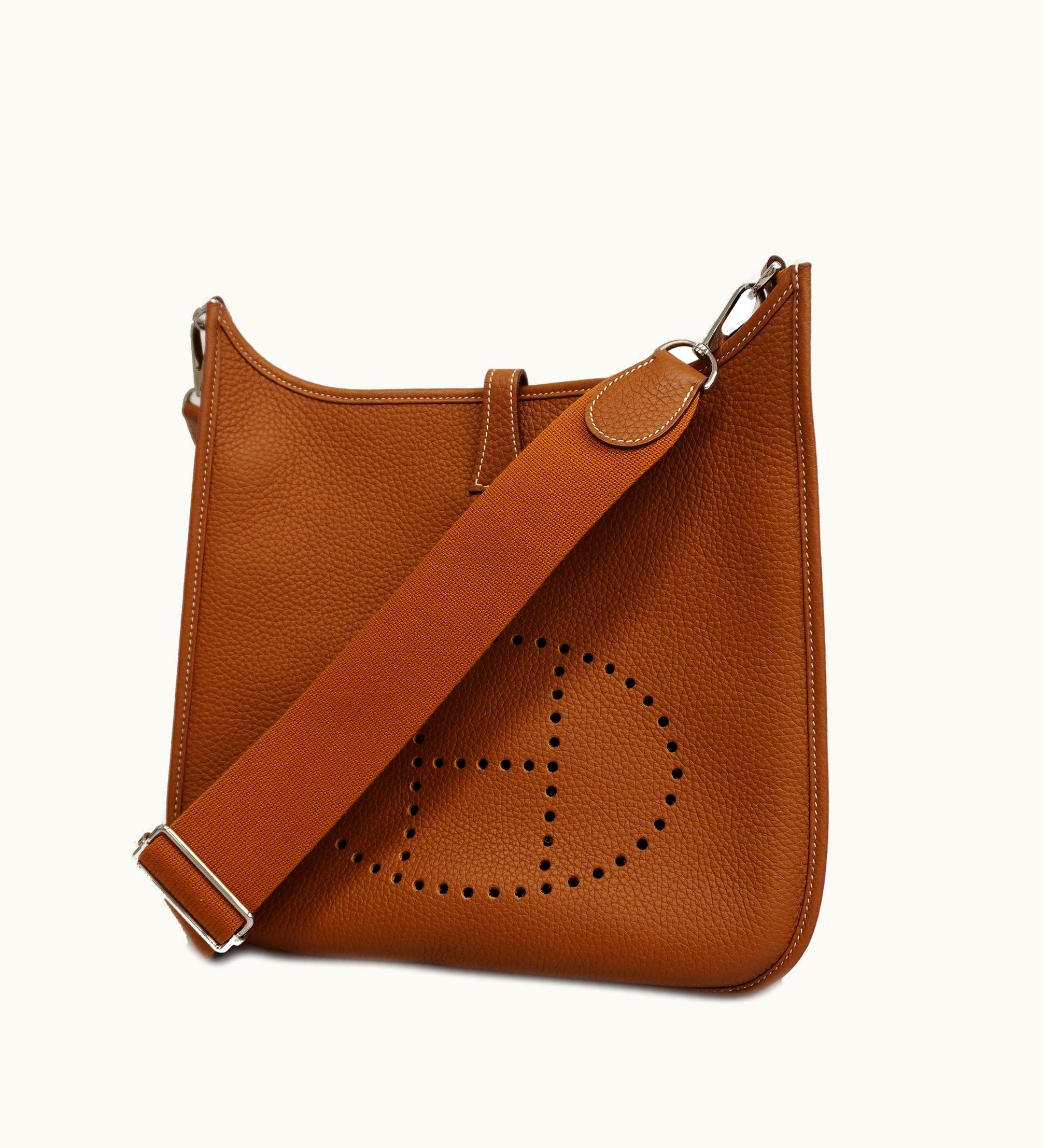 Hermès Hermès   Evelyne 3 U Stamp Women's Taurillon Clemence Leather Shoulder Bag Gold