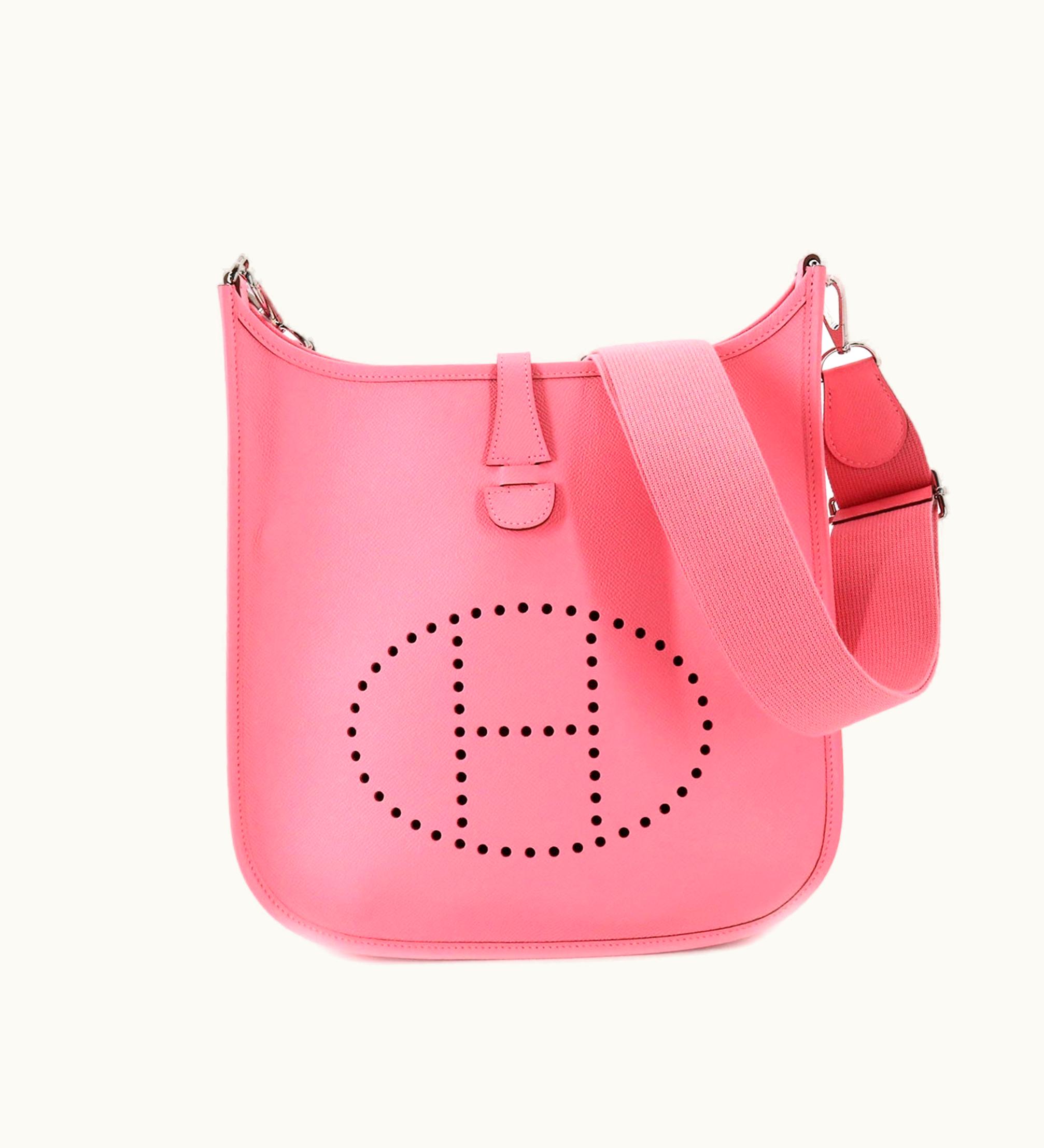 Hermès Hermès Evelyne 3 PM Shoulder Bag Epson Rose Confetti T Engraved Silver Metal Fittings Evelyne