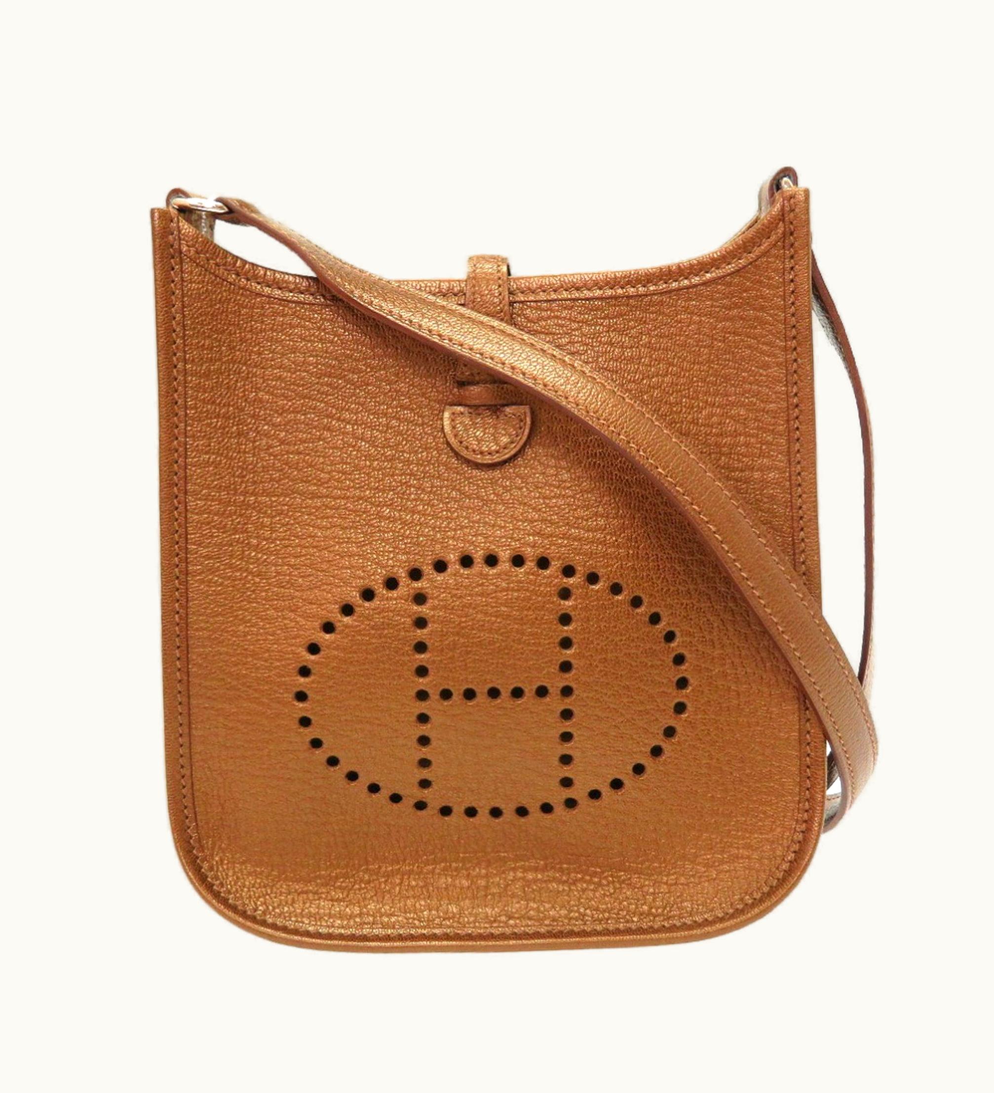 Hermès Evelyne Tpm Goat Bronze Midosuji Limited Shoulder Bag Brown 0001 Hermes