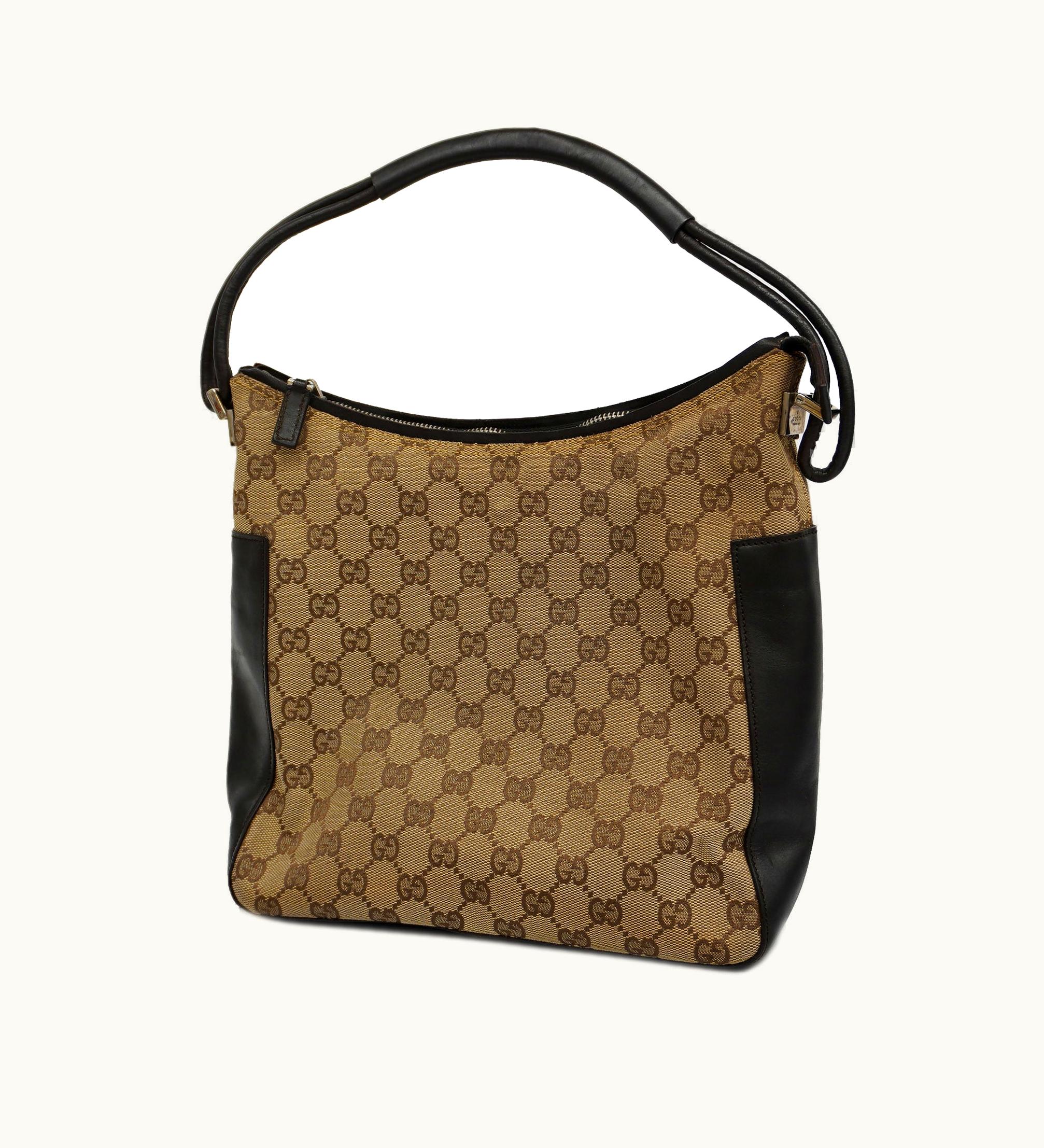 Gucci Gucci GG Canvas Shoulder Bag 001 3766 Women's Leather Shoulder Bag Beige