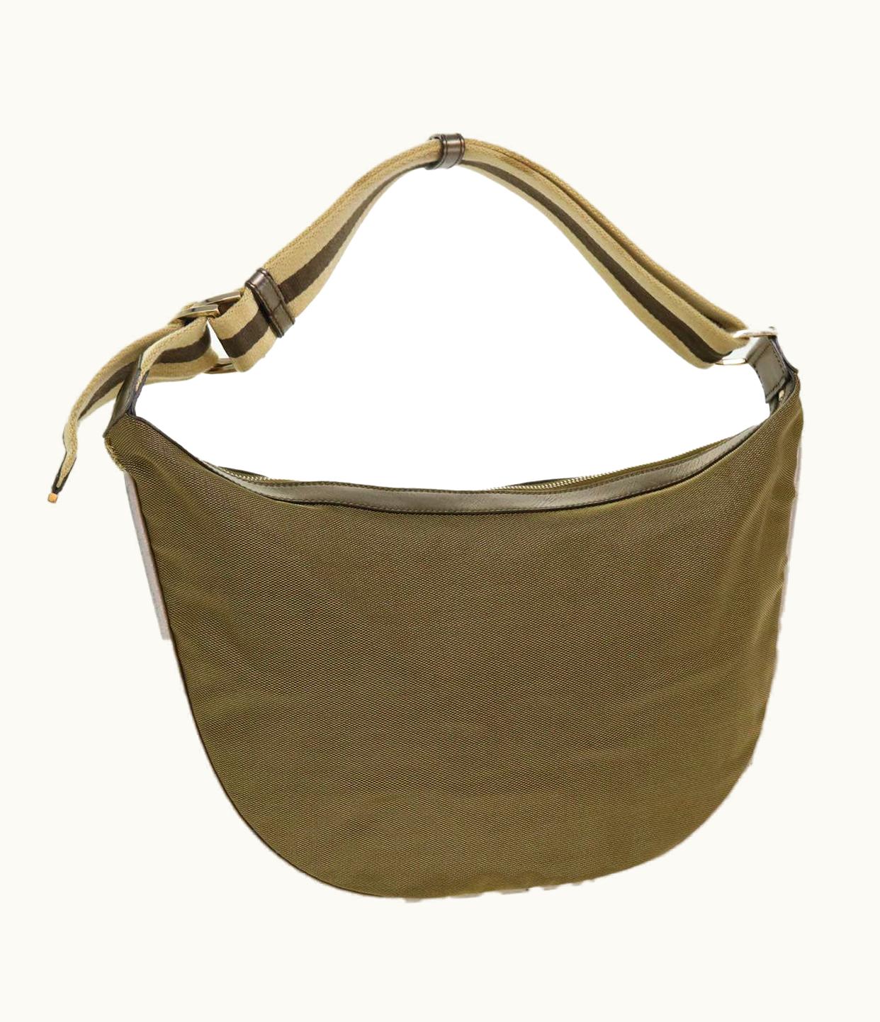 Gucci Gucci Sherry Line Shoulder Bag Canvas Gold