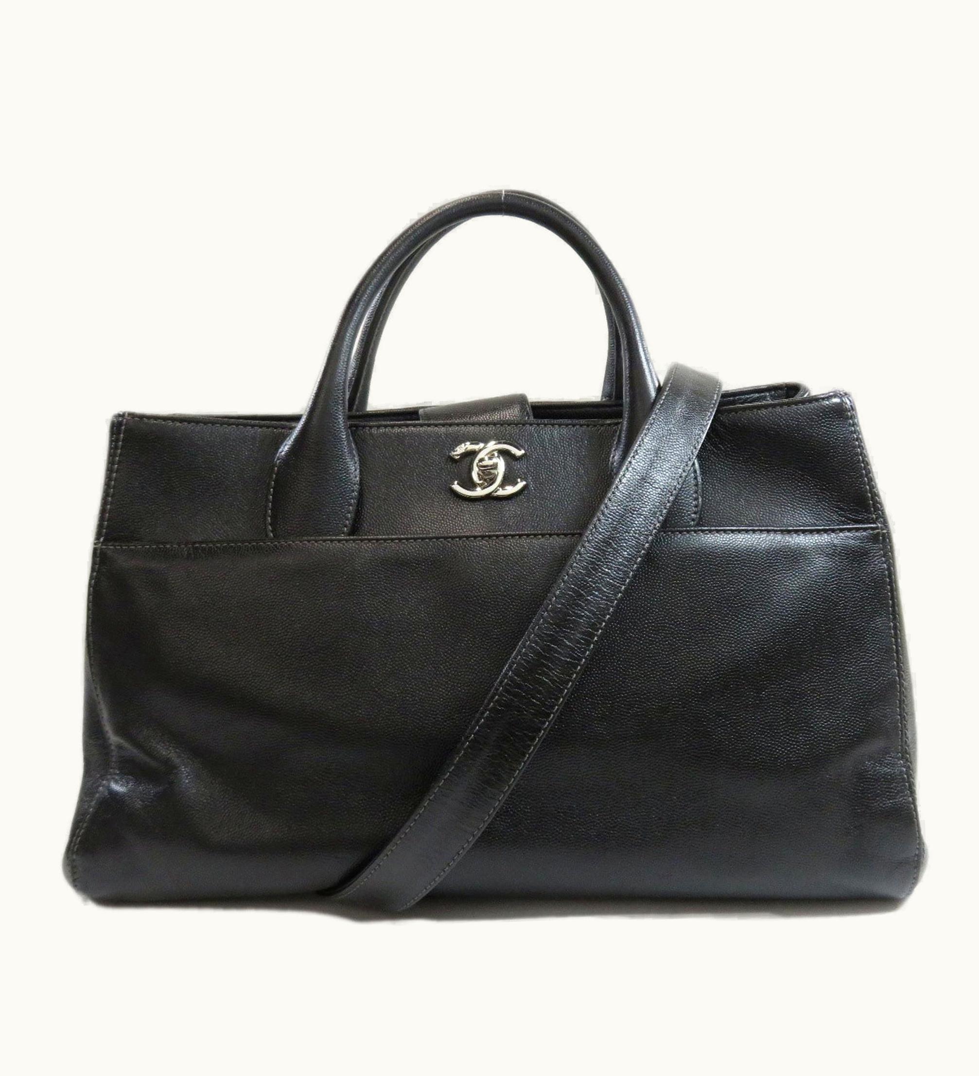 Chanel Chanel Coco Mark Tote Bag Caviar Skin Women's