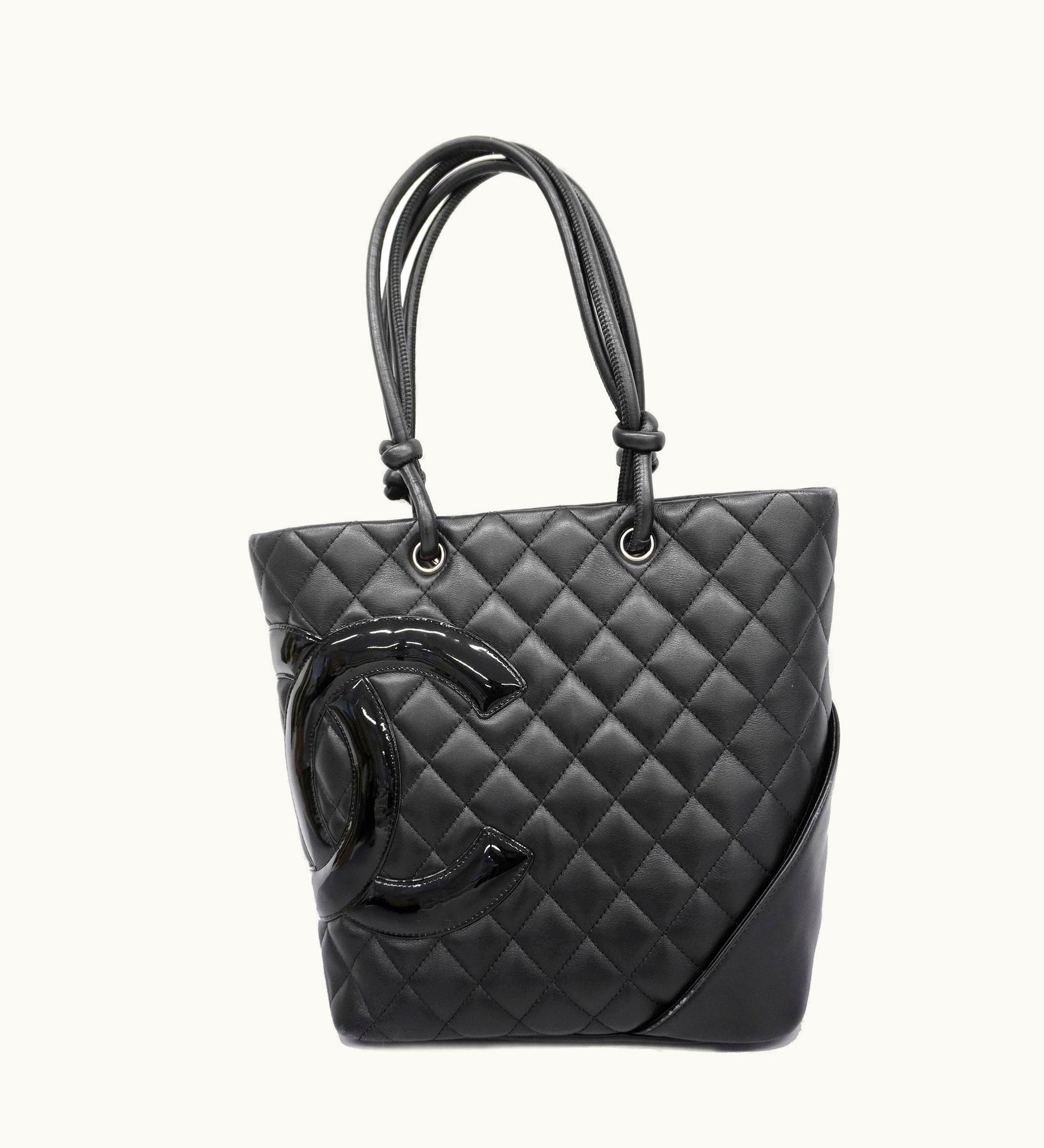Chanel Chanel Ligne Cambon Tote Bag Women's Leather Black