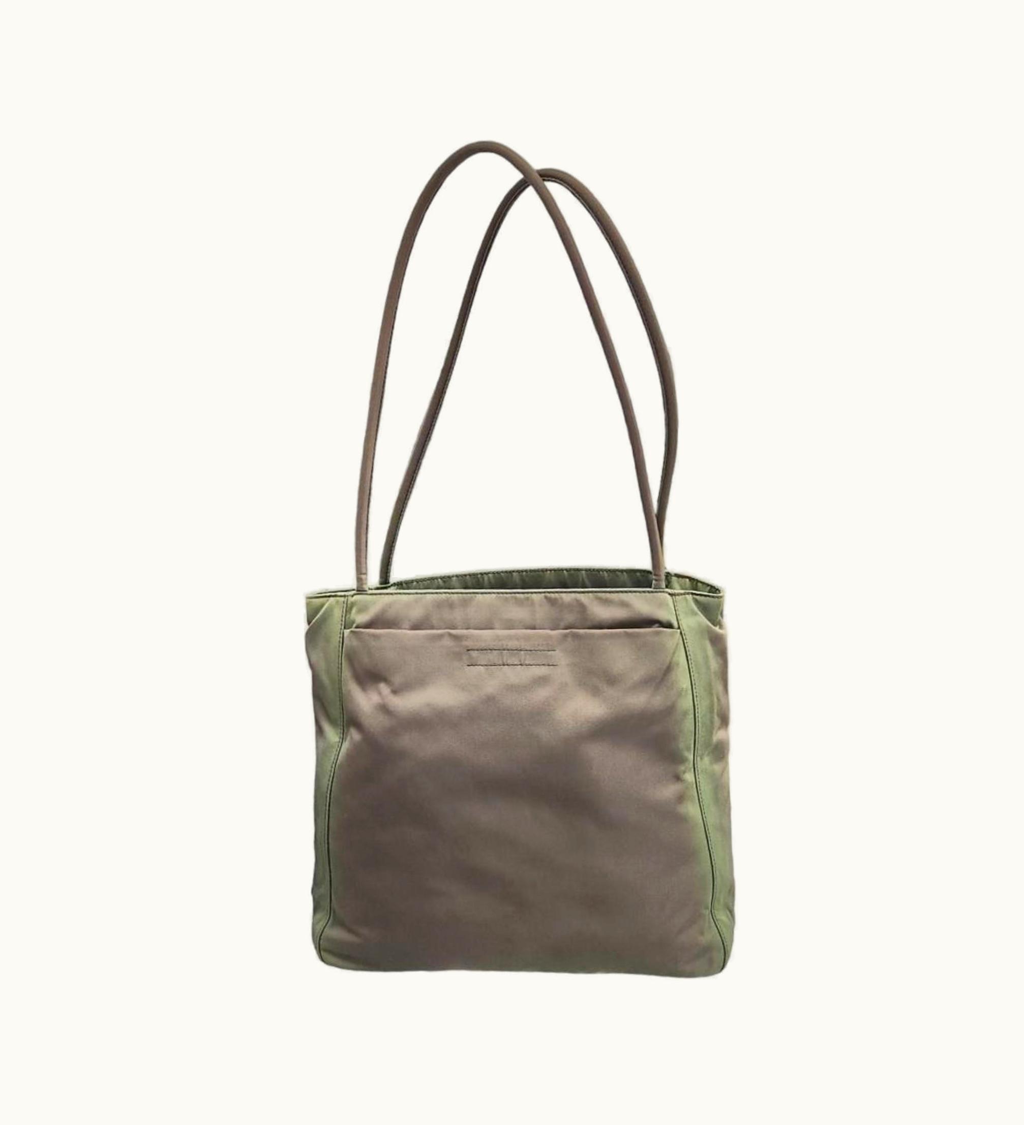 Prada Prada Test Tote Bag B8556 Unisex Khaki Green