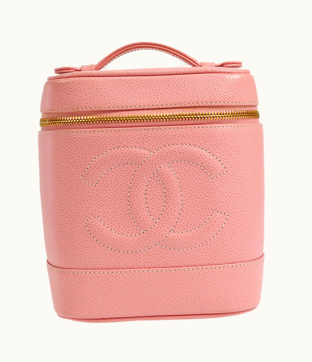 Chanel Chanel Cosmetic Vanity Handbag Pink Caviar 56417