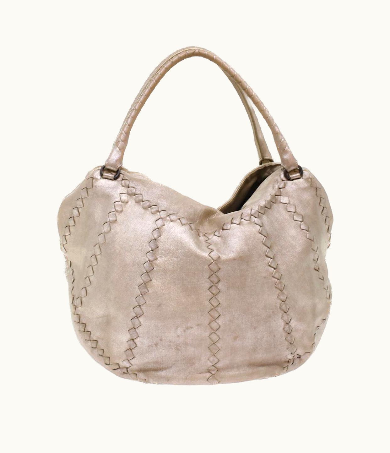 Bottega Veneta Bottega Veneta Intrecciato Hand Bag Leather Gold