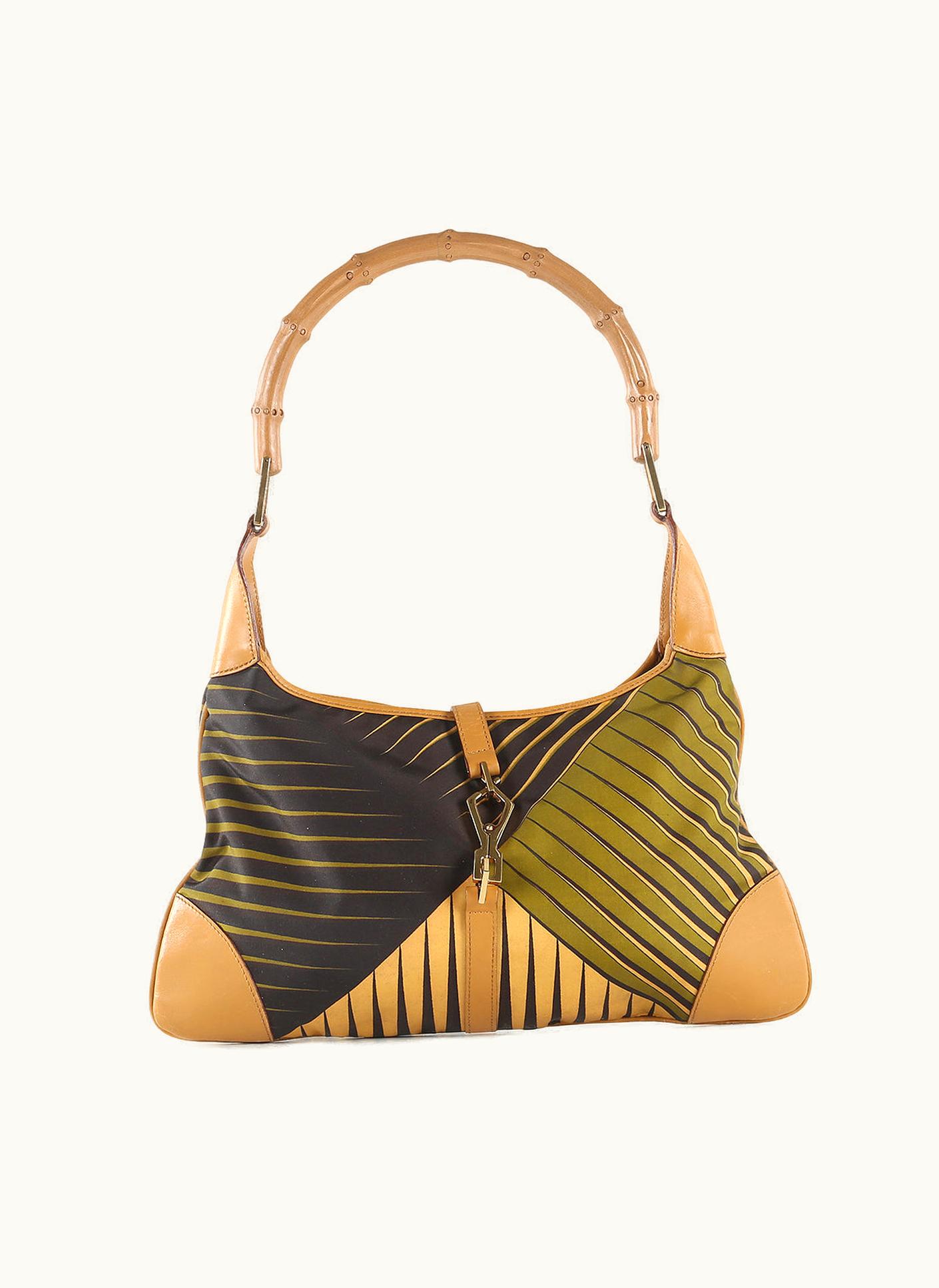 Gucci Gucci Multicolored Canvas Jackie O Shoulder Bag