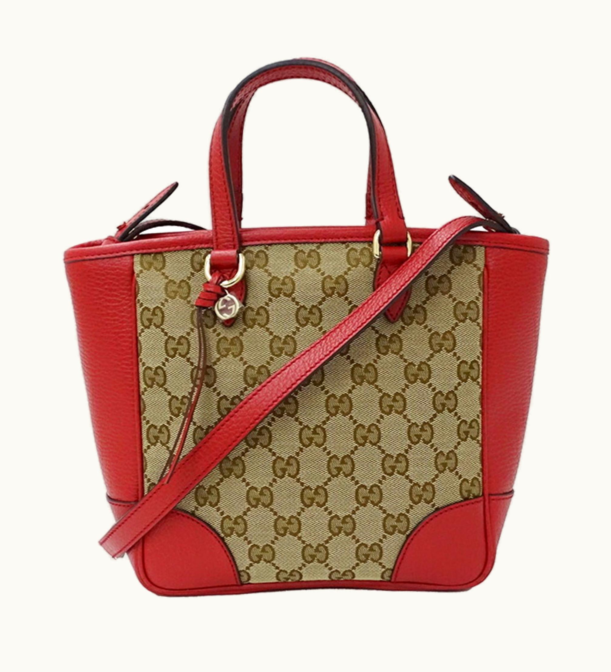Gucci Gucci Bag Ladies GG Canvas Handbag Shoulder 2Way Leather Brown Red 449241