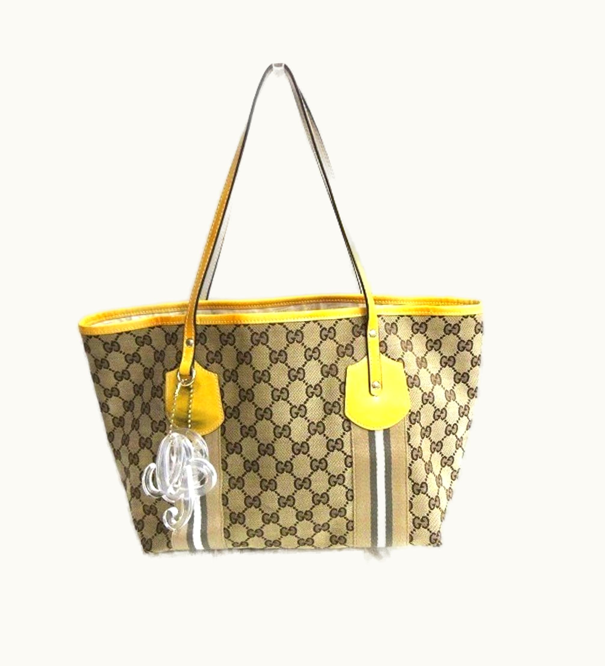 Gucci Gucci Sherry Line 211971 GG Canvas Bag Tote Ladies
