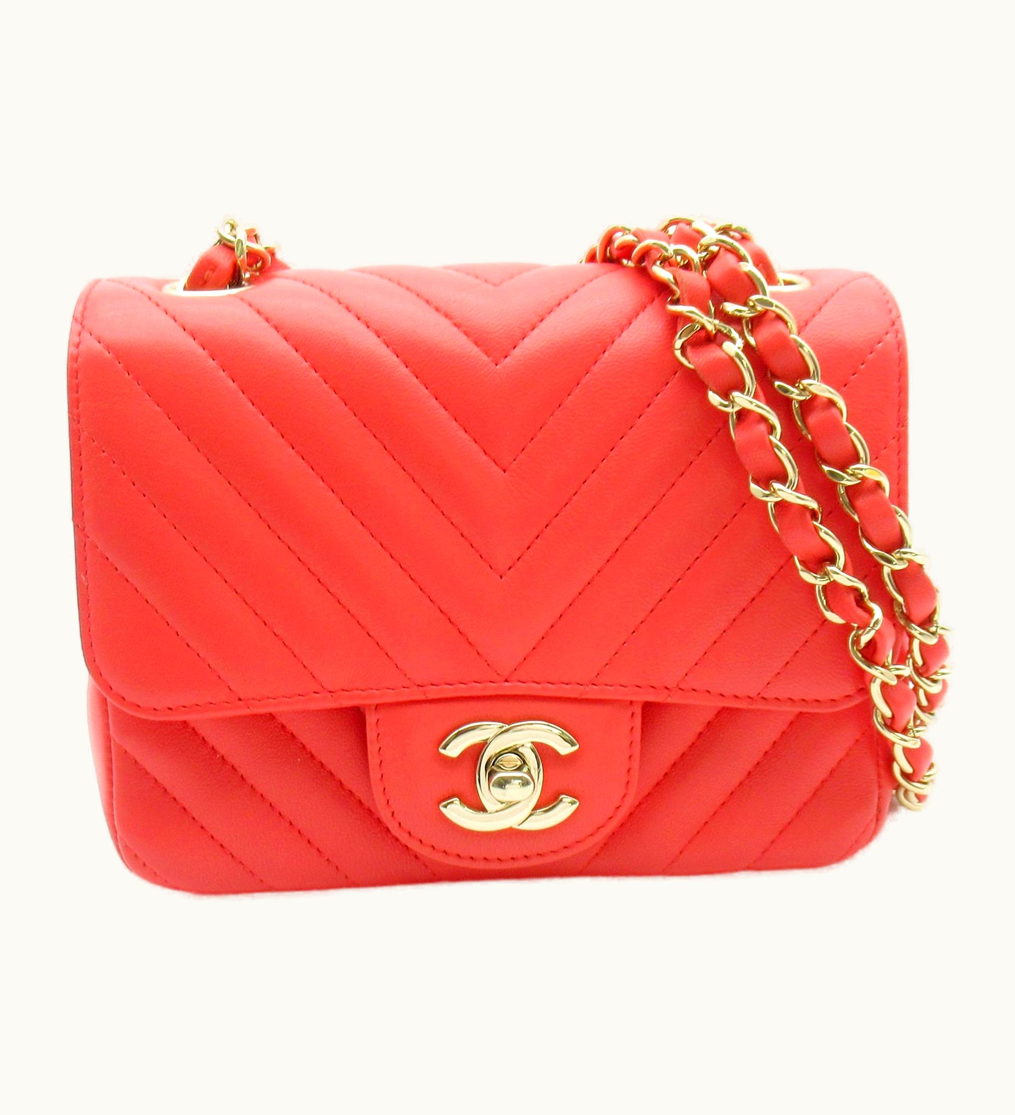 Chanel Chanel Mini Materasse Chain Shoulder Pink Lambskin [Sheep Leather]