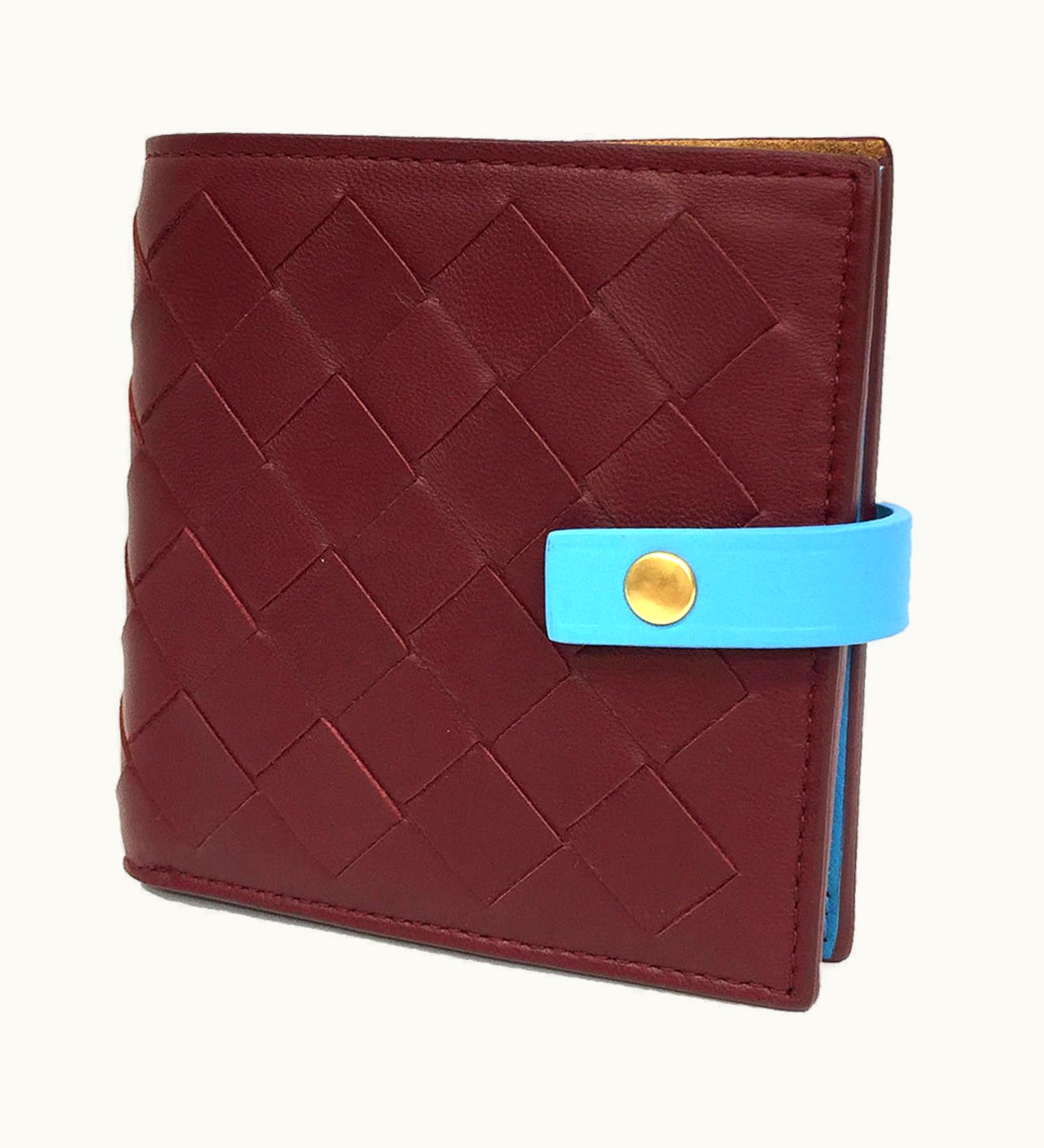 Bottega Veneta Bottega Veneta Intrecciato Fold Wallet 574055 Vo0Bh 6277 Bordeaux