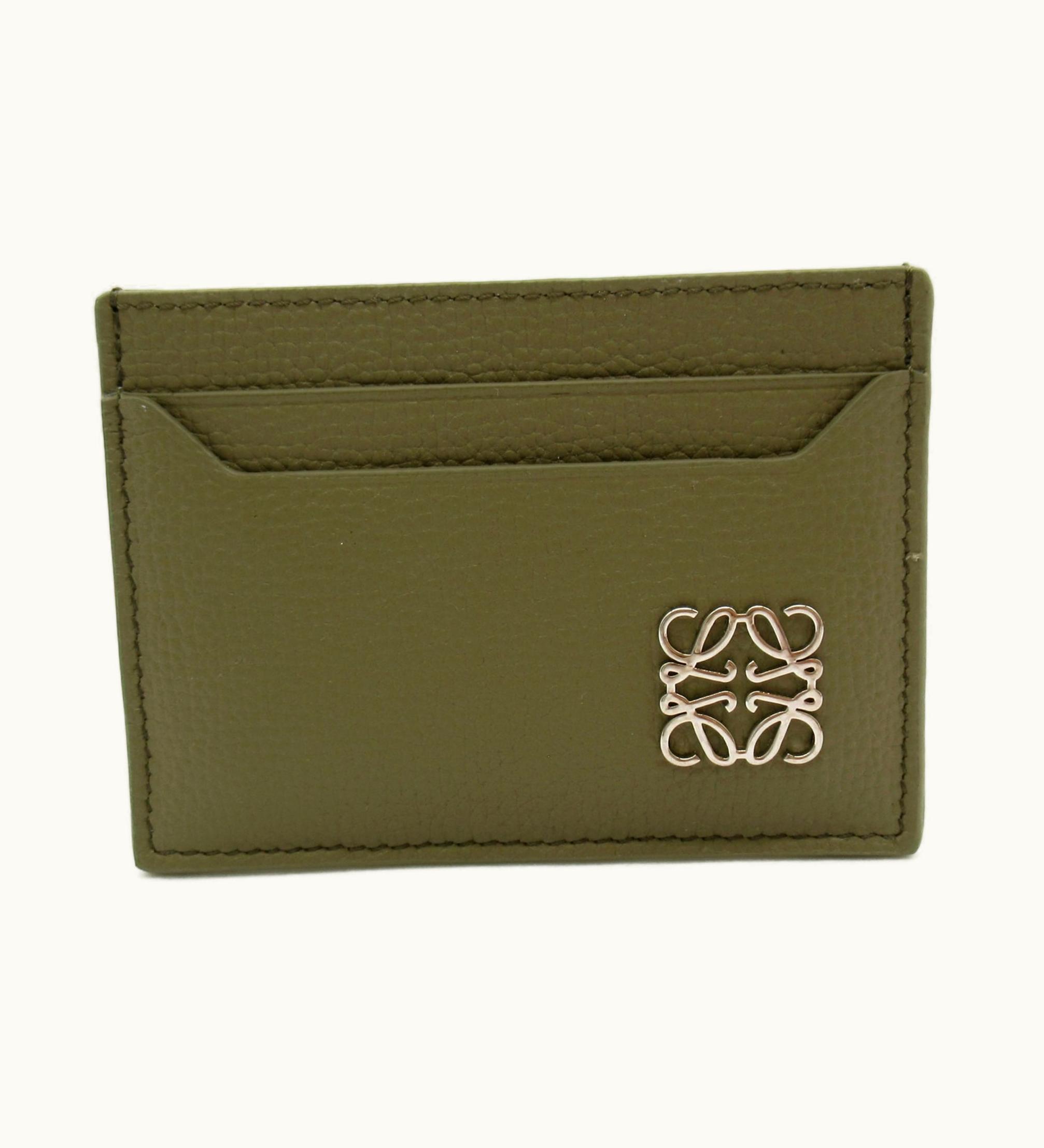 Loewe Loewe Card Case Khaki Artichoke Calfskin [Cowhide] C821075X018593