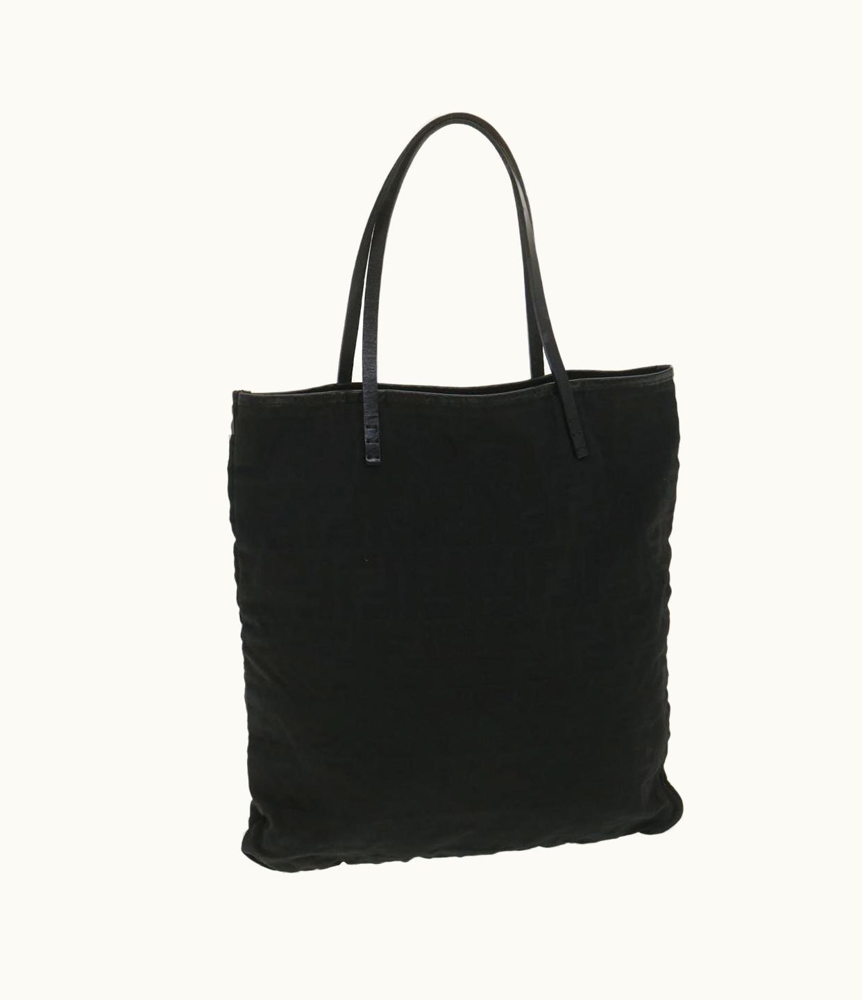 Fendi Fendi Zucca Canvas Tote Bag Black Brown