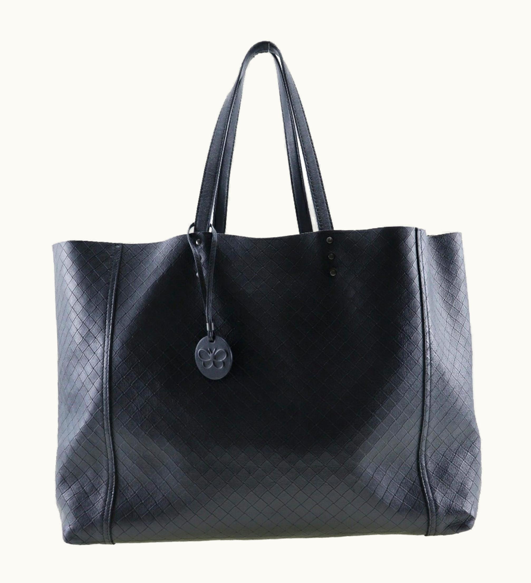 Bottega Veneta Bottega Veneta Bottegaveneta Intrecio Mirage Tote Bag Calf Made In Italy Black Shoulder Handbag A4 Open Unisex
