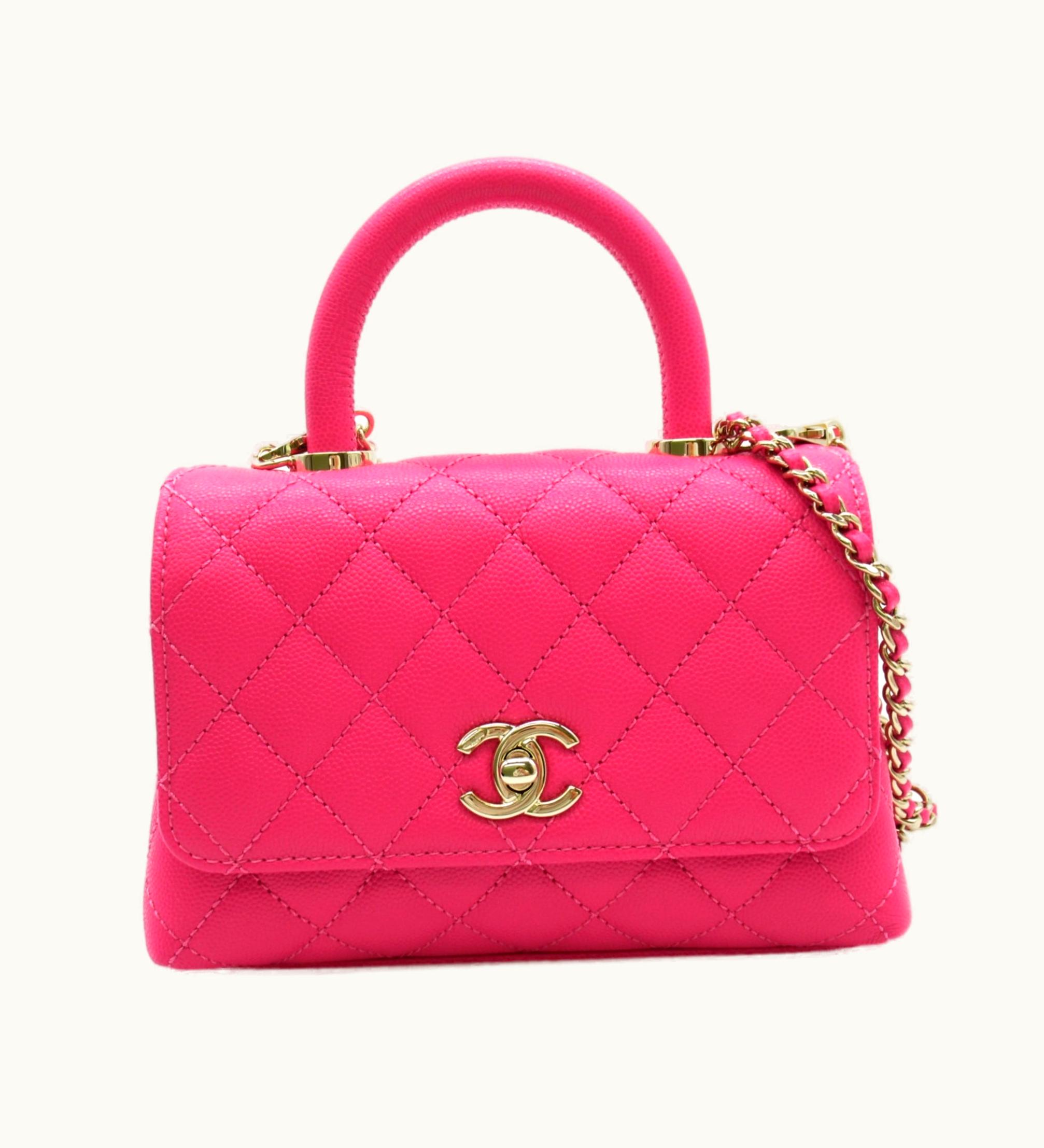 Chanel Chanel Coco Handle XXS Shoulder Bag Pink Caviar Skin [Grained Calf]