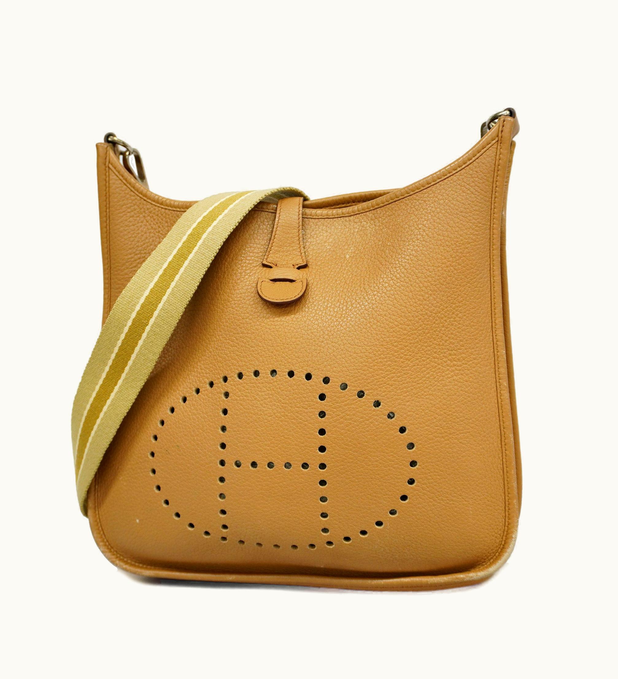 Hermès Hermès Evelyne 2 L Engraved Biscuit Taurillon Clemence Leather Shoulderbag