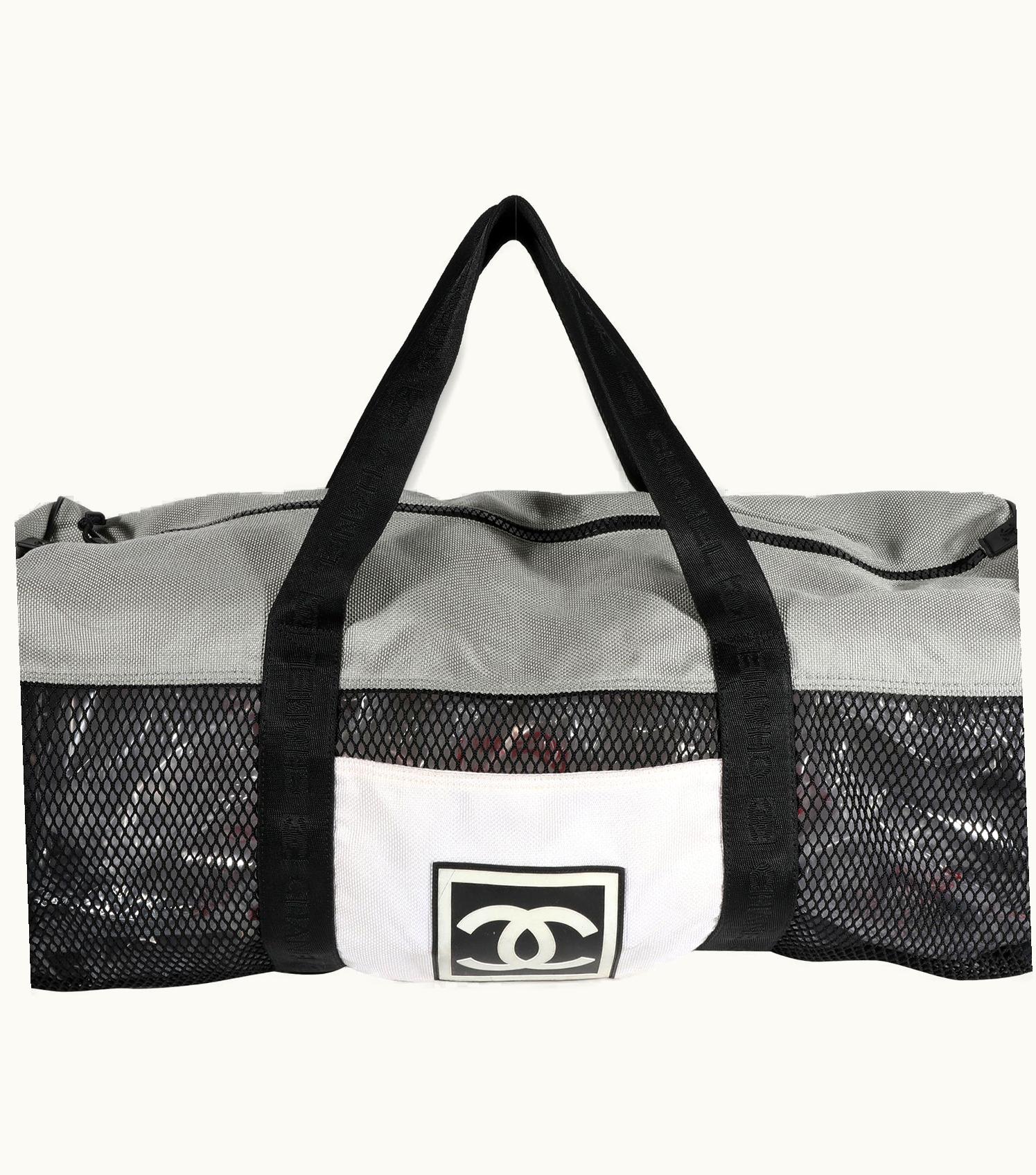 Chanel Chanel Tricolor Mesh & Canvas Sports Ligne Duffle Bag