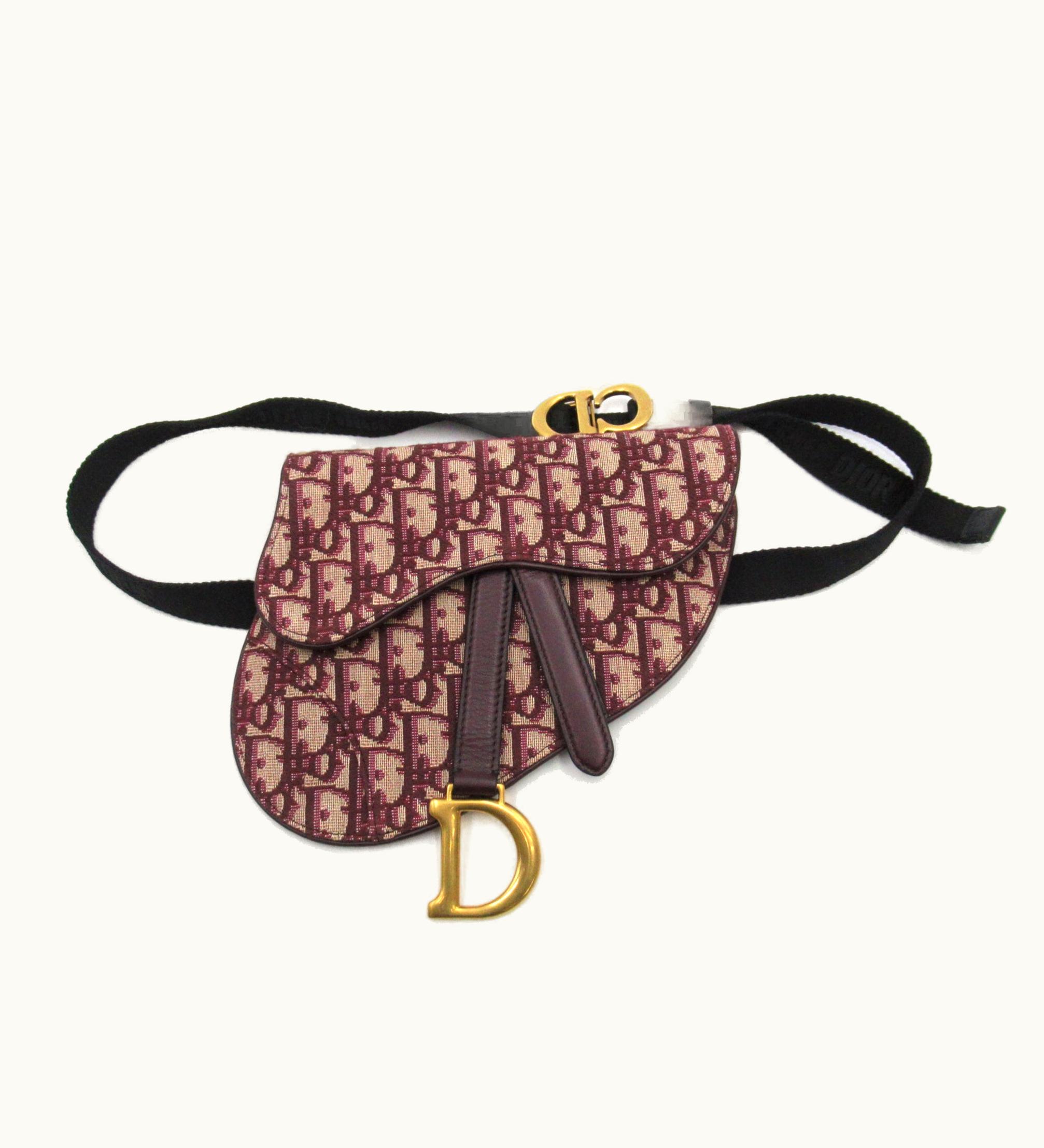 Dior Dior Mini Saddle Bag Bordeaux System Canvas