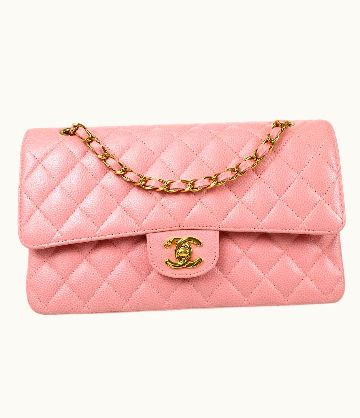 Chanel Chanel Classic Double Flap Medium Shoulder Bag Pink Caviar 87881