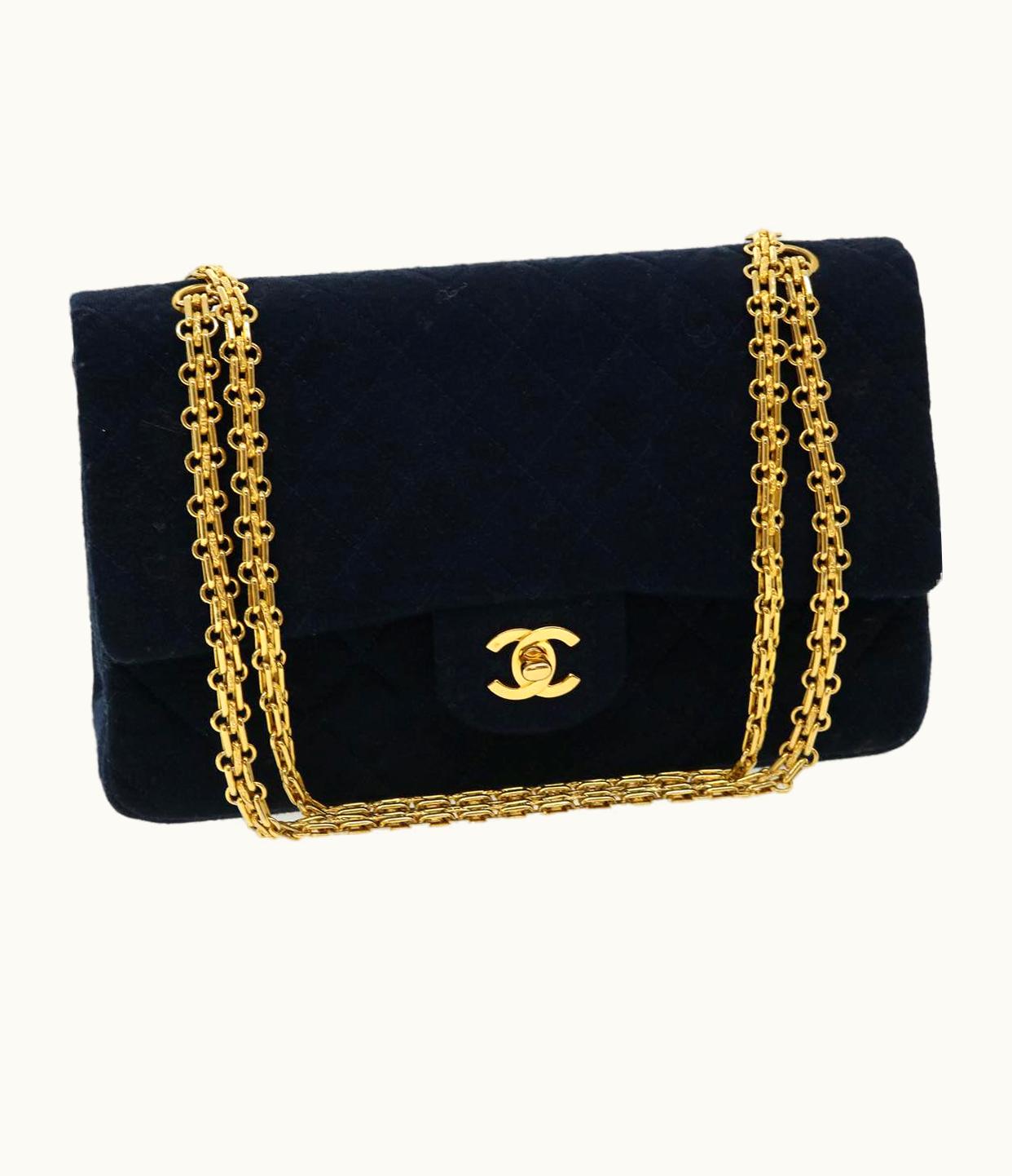 Chanel Chanel Matelasse 25 Shoulder Bag Cotton Black CC