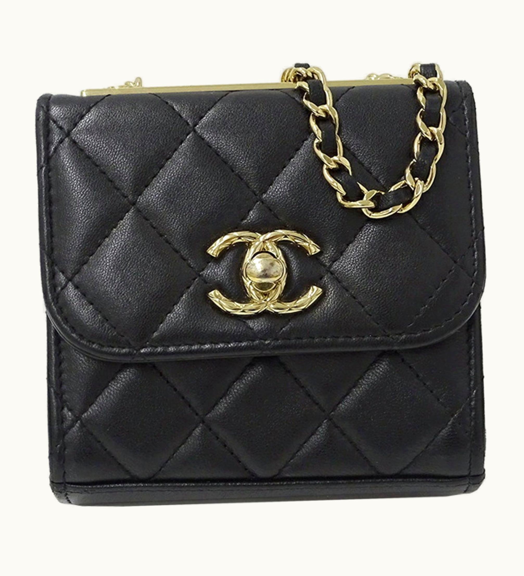 Chanel Chanel Bag Matelasse Women's Shoulder Lambskin Chain Black
