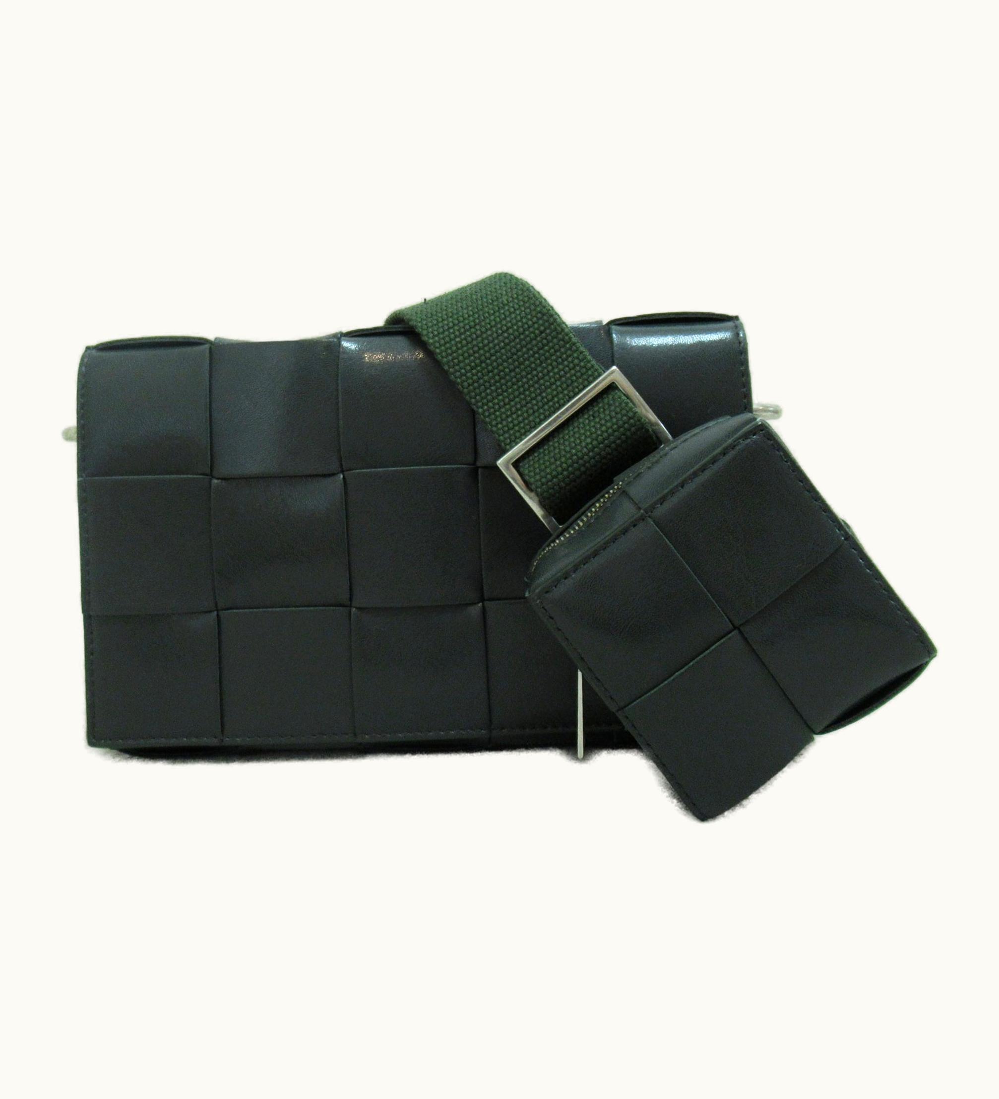 Bottega Veneta Bottega Veneta 741777V2XU13009 Cassette Shoulder Bag Gray Calfskin