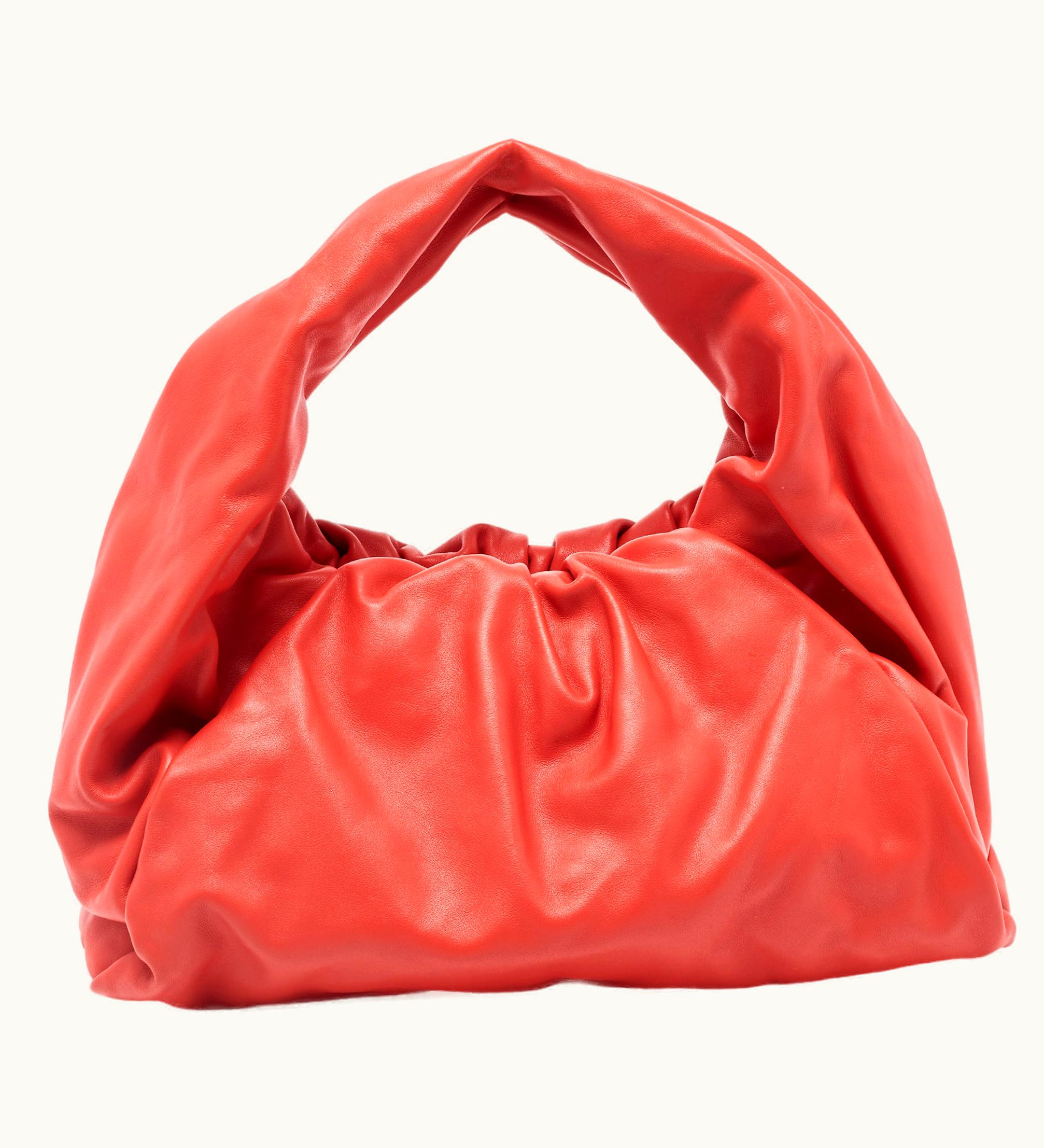 Bottega Veneta Bottega Veneta Red Leather The Shoulder Pouch Bag