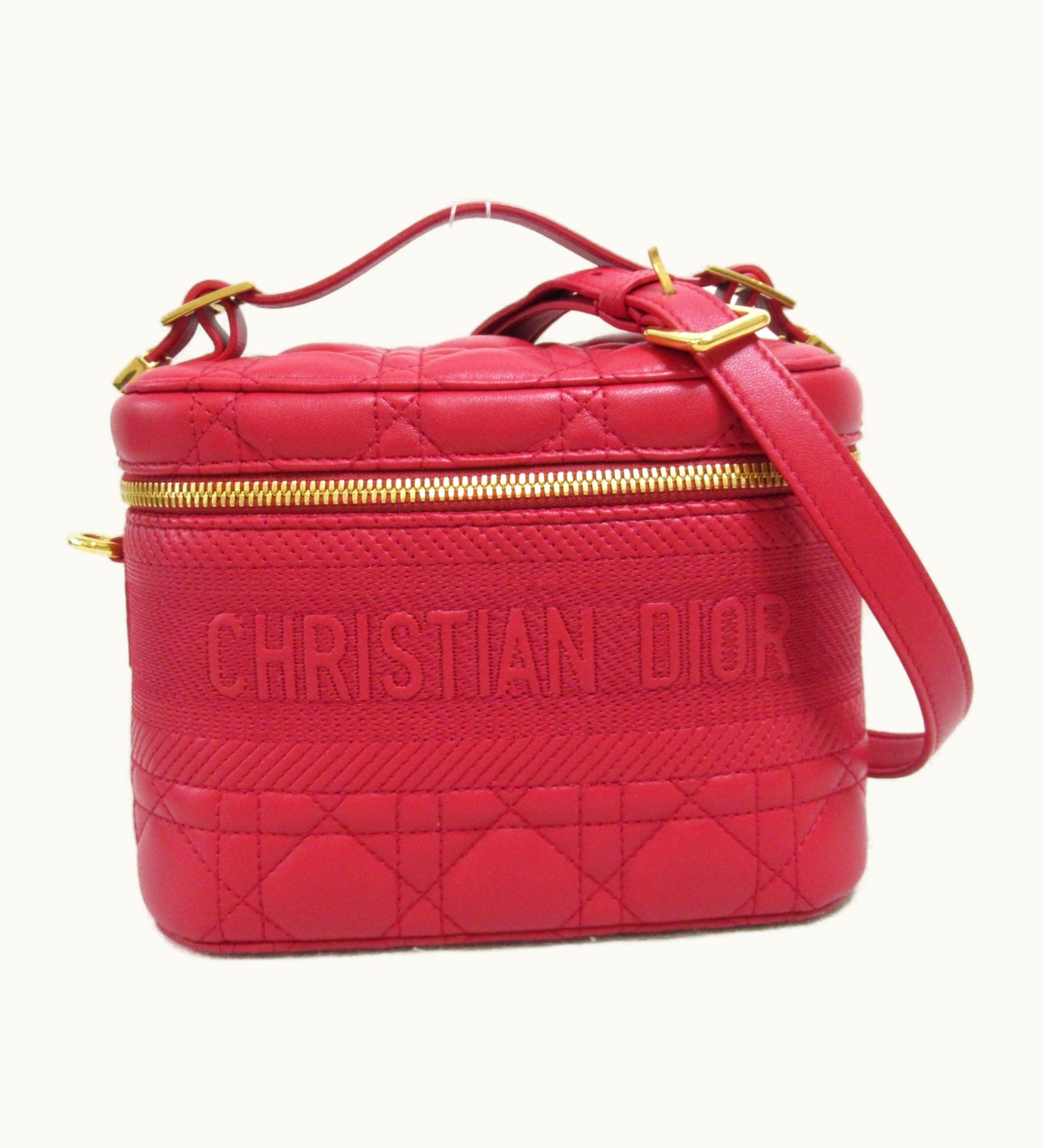 Dior Dior Vanity Shoulder Bag Red Lambskin [Sheep Leather] S5488Untr