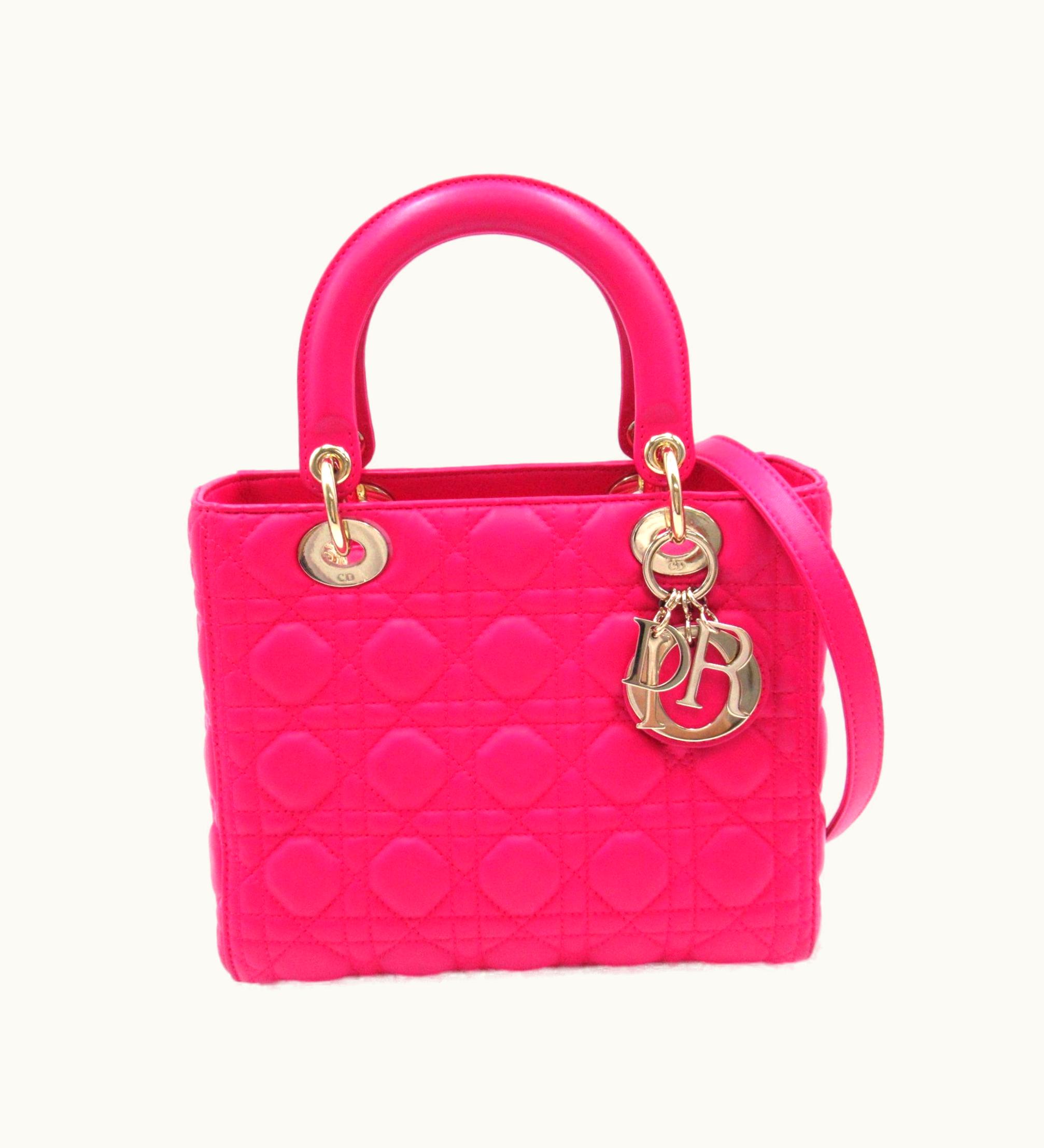 Dior Dior Lady Dior 2Way Tote Pink Lambskin [Sheep Leather] 16-Bo-0113