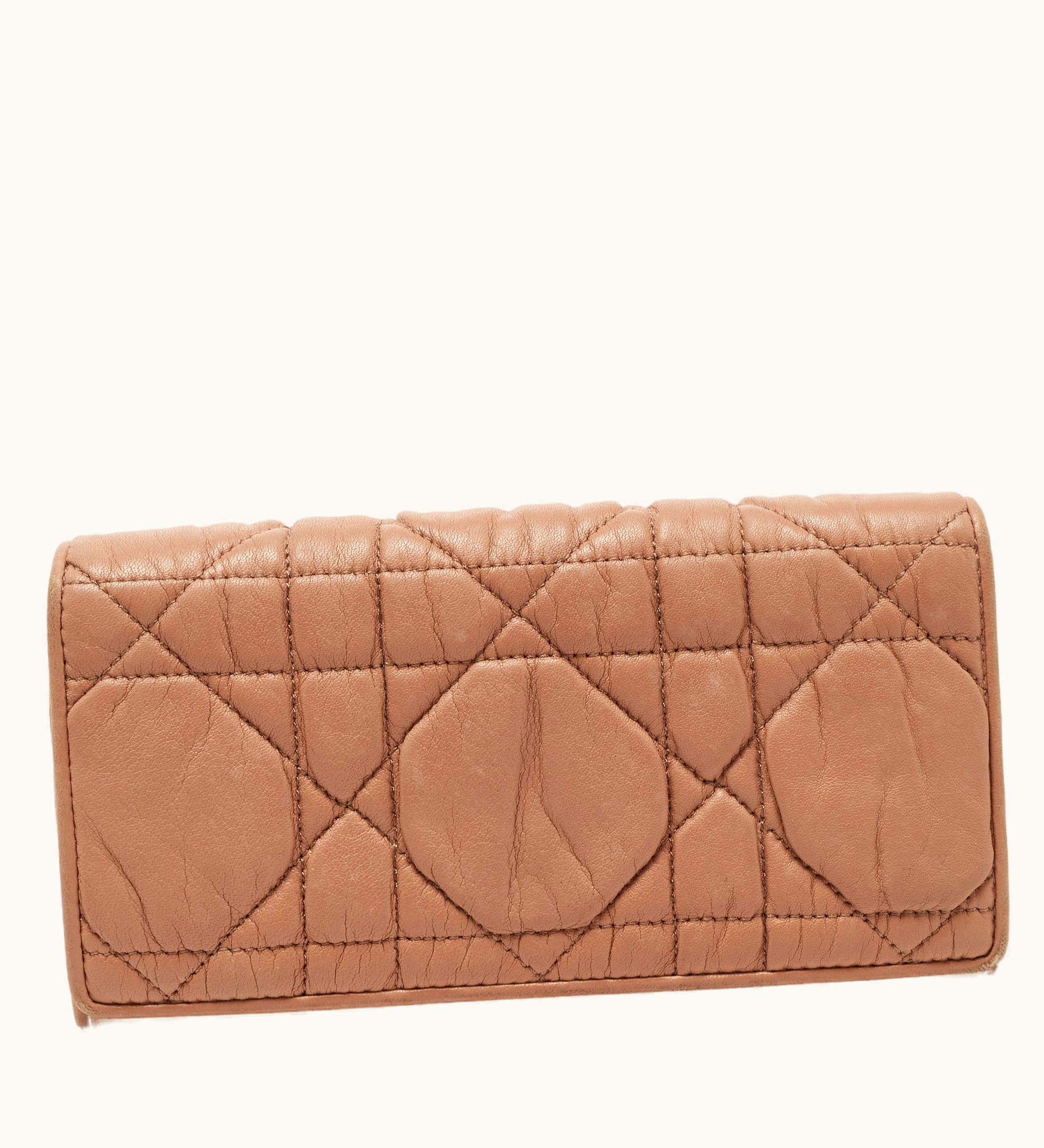 Dior Dior Beige Cannage Leather Lady
