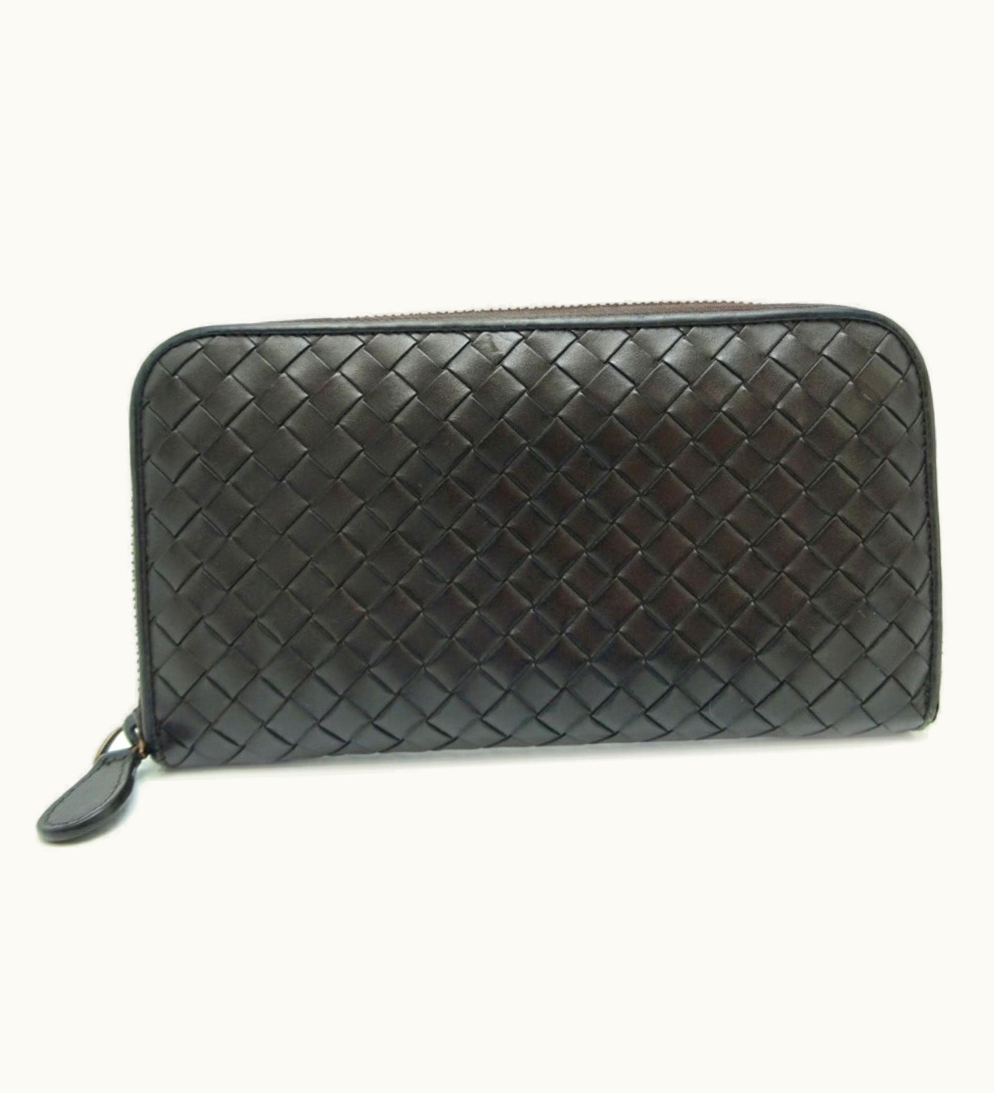 Bottega Veneta Bottega Veneta Intrecciato Men's Long Wallet Leather Brown