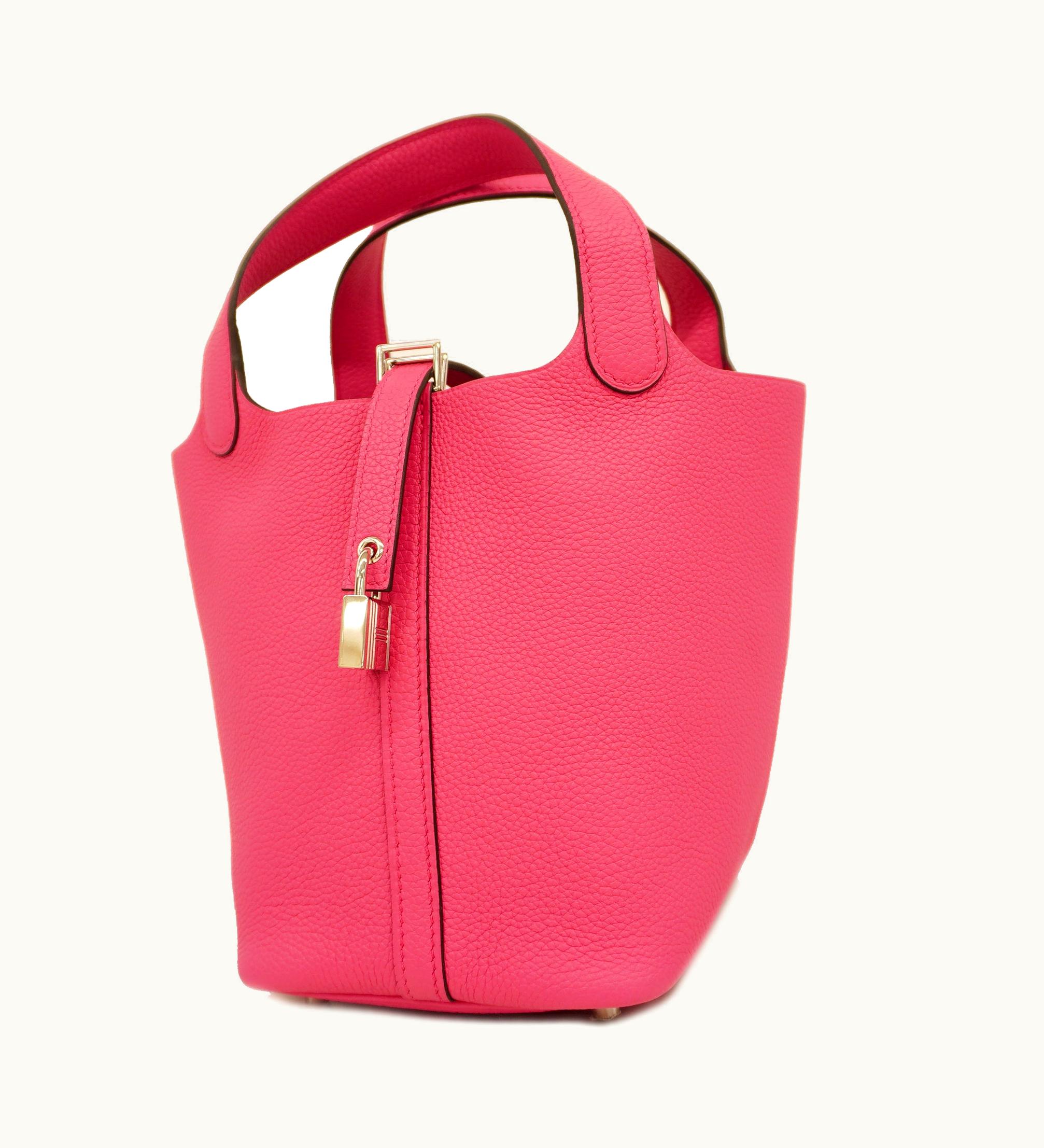 Hermès Hermès Picotin Lock Pm U Engraved Taurillon Maurice Handbag Rose Shocking