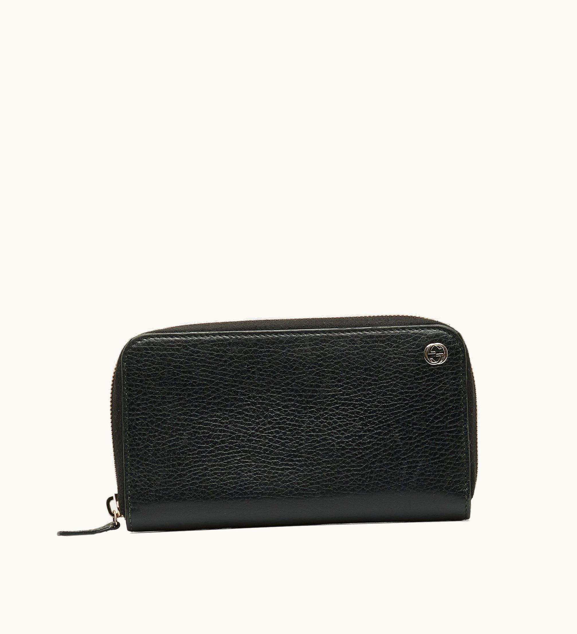 Gucci Gucci Interlocking G Zip Around Leather Wallet Long Wallets