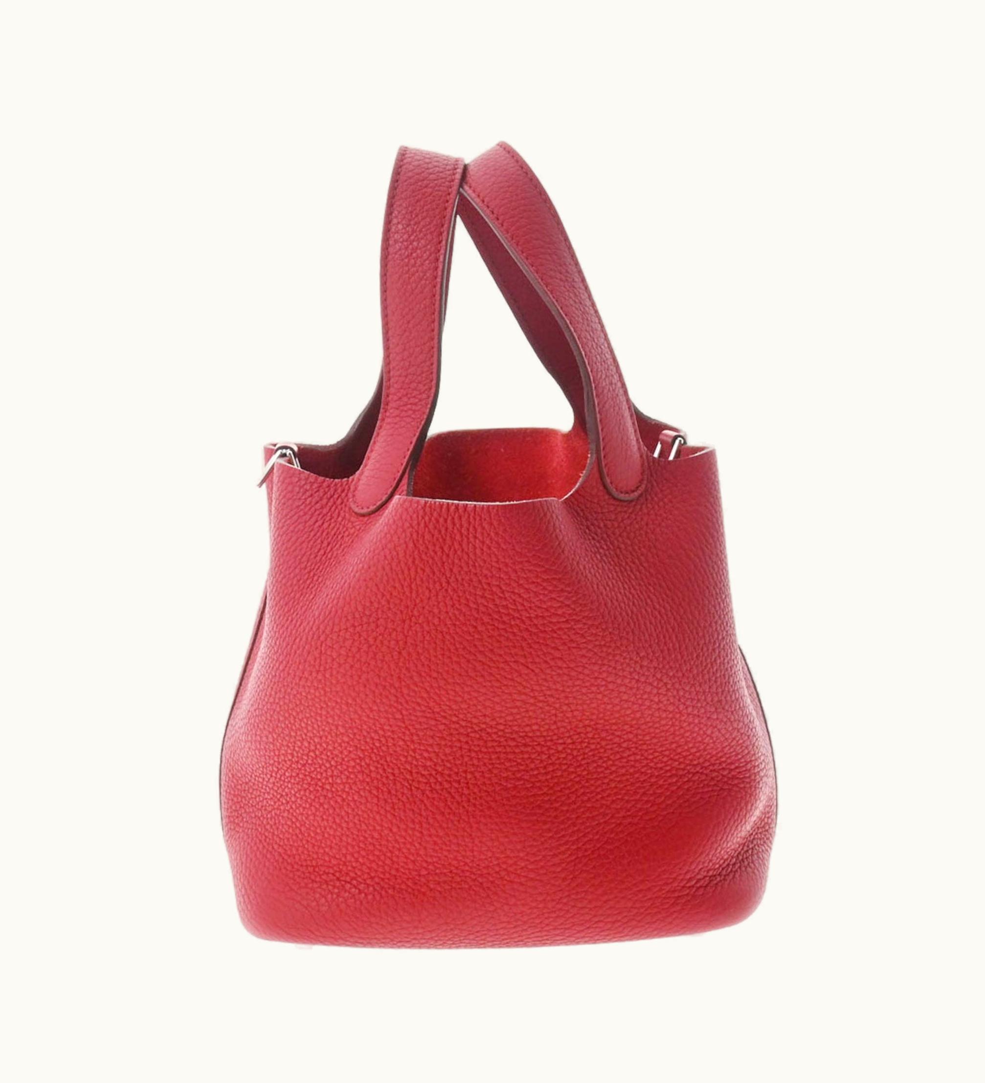 Hermès Hermès Picotin Lock PM Rouge Garance Taurillon Clemence Handbag
