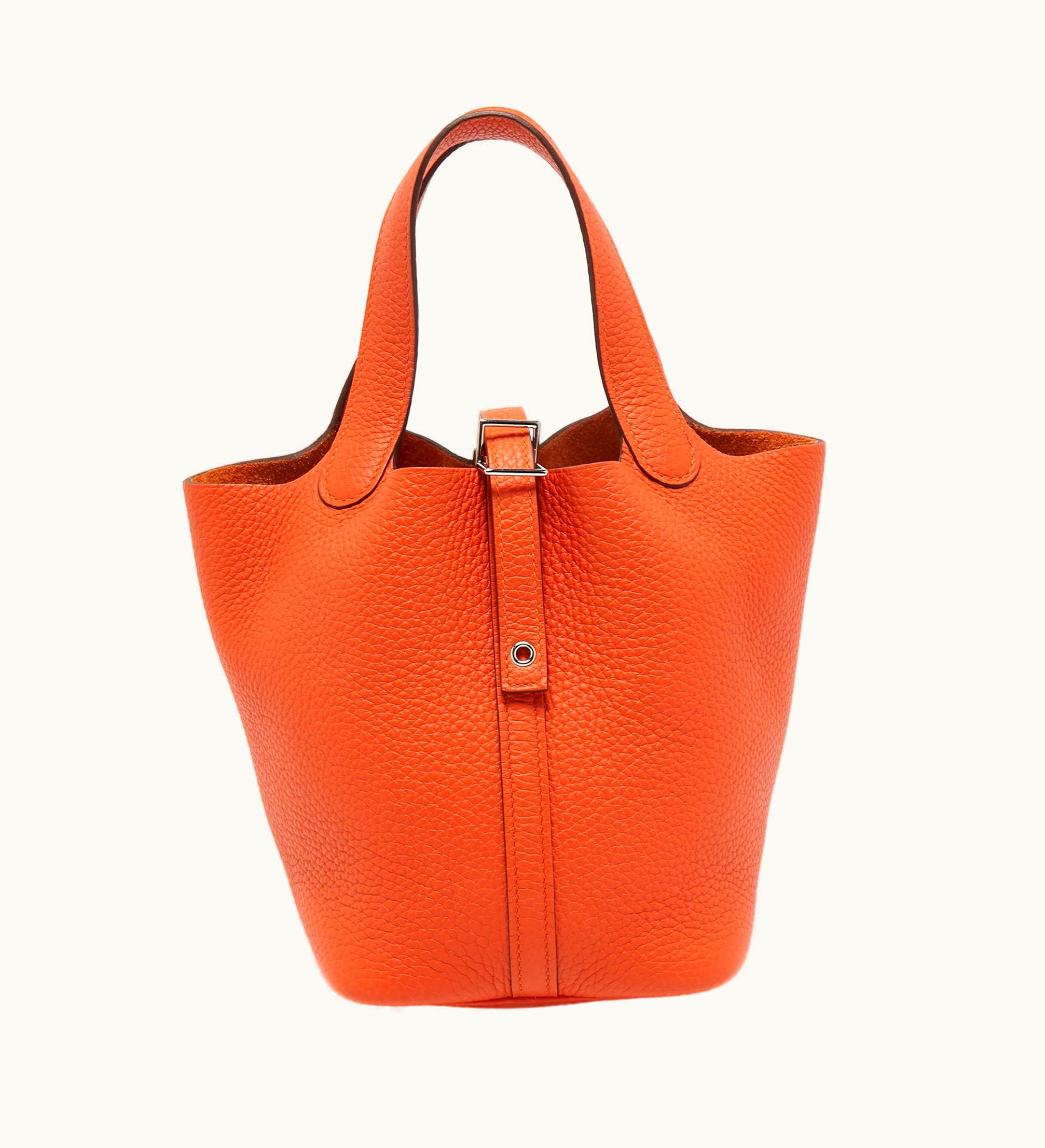 Hermès Hermès Feu Clemence Leather Picotin Lock 18 Bag