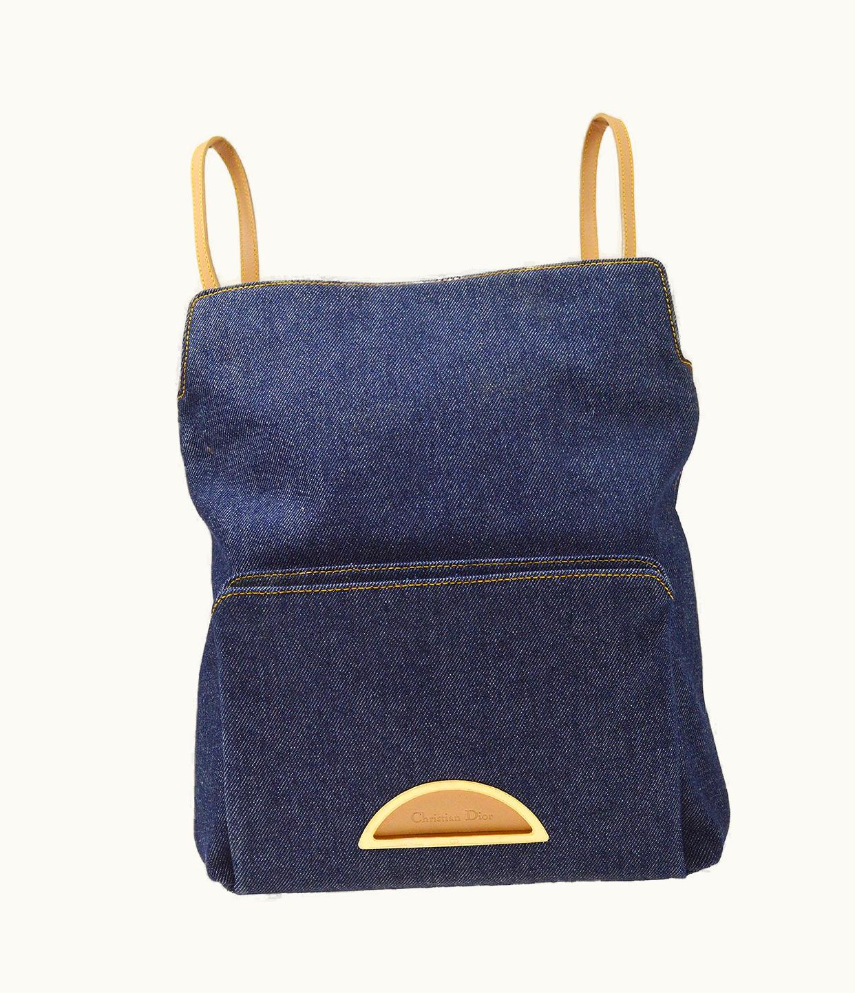 Dior Dior Christian Dior 2000 Maris Pearl Backpack Indigo Denim Ao29374