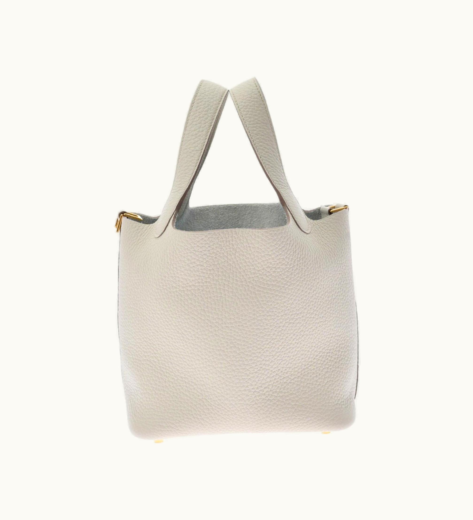 Hermès Hermès Picotin Lock PM Beton U Engraved (Around 2022) Women's Taurillon Clemence Handbag