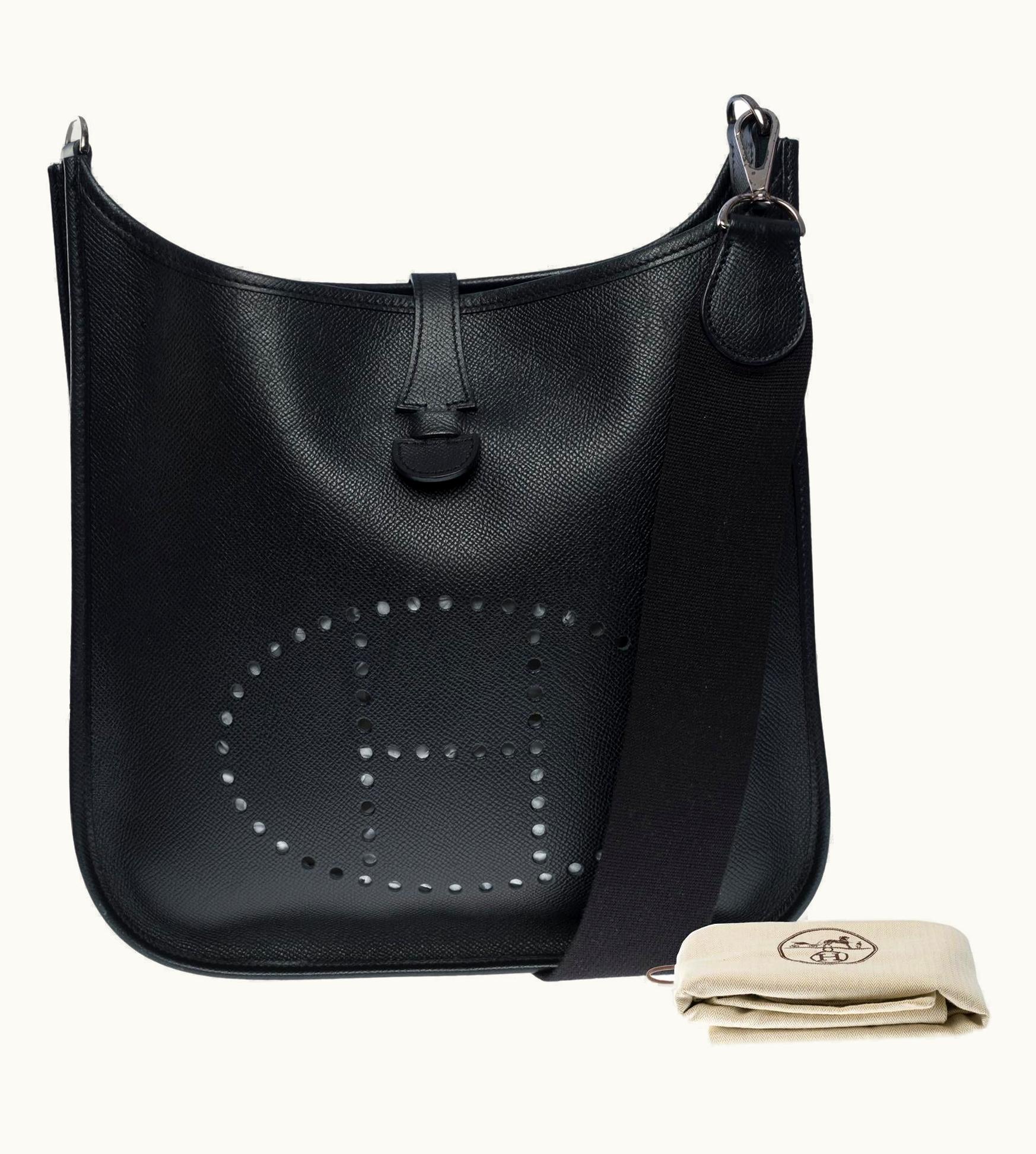 Hermès Hermès Gorgeous Evelyne 29 Shoulder Bag In Black Epsom Leather