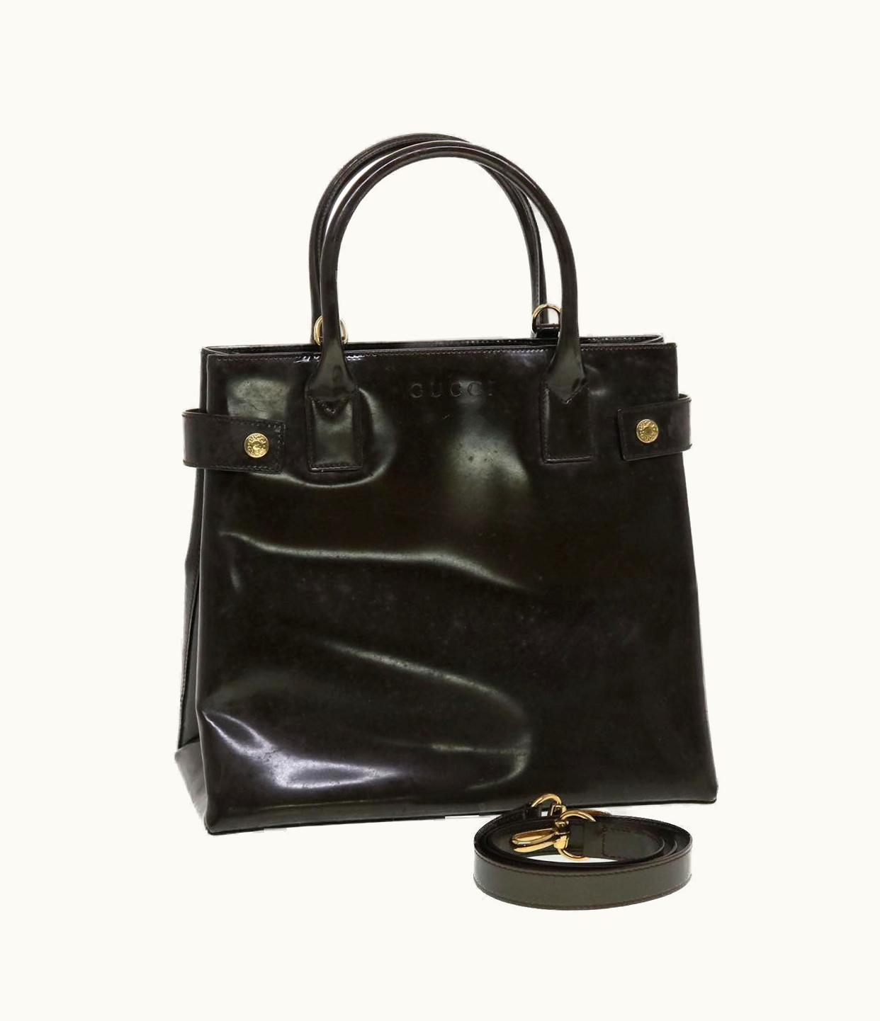 Gucci Gucci Hand Bag Leather 2Way Shoulder Bag Brown 00011180503