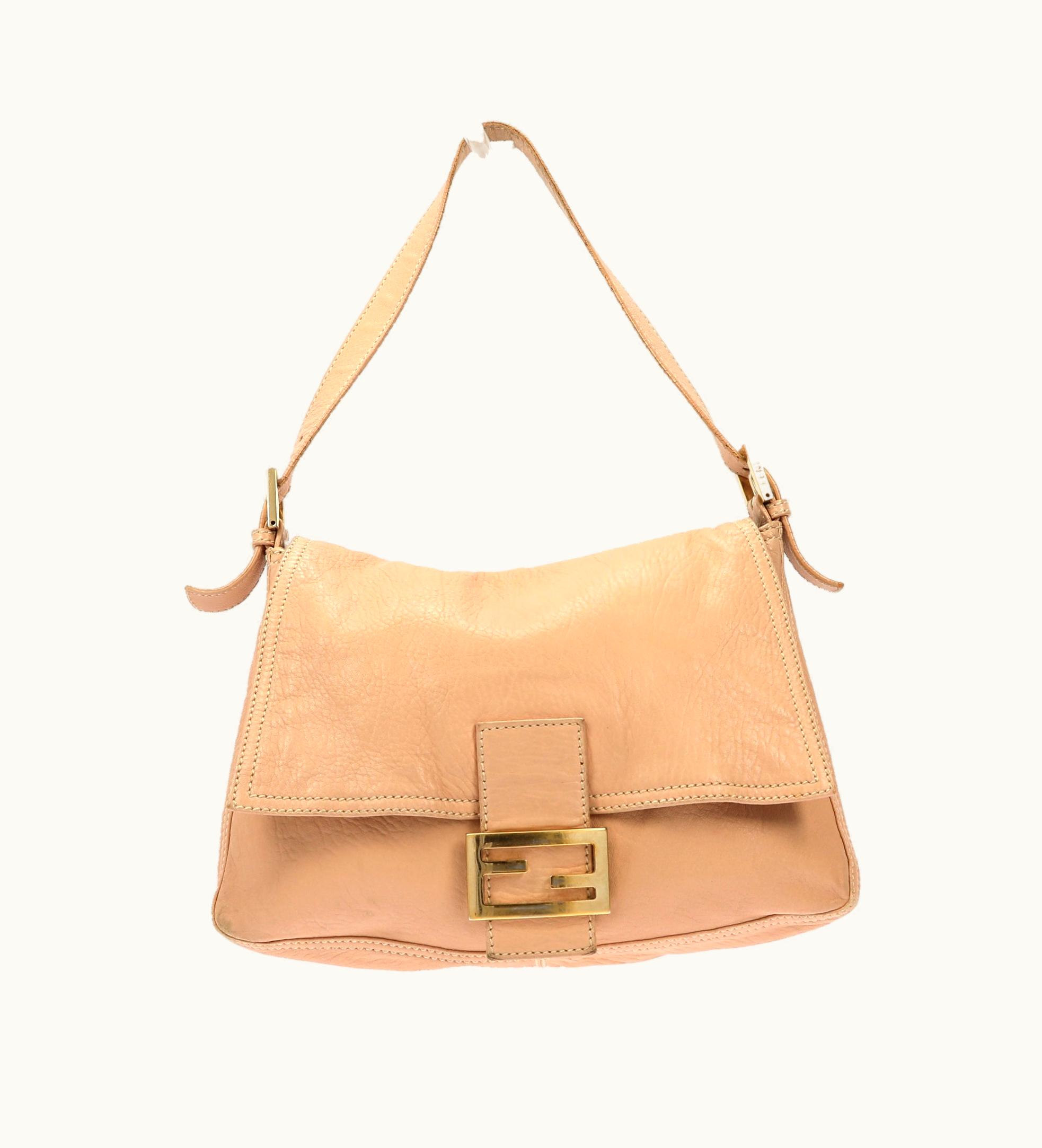 Fendi Fendi Mamma Baguette Shoulder Bag In Pink Leather