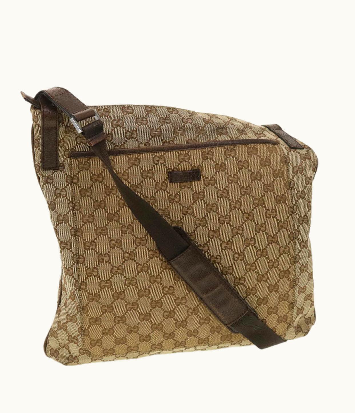 Gucci Gucci GG Canvas Shoulder Bag Beige 122791