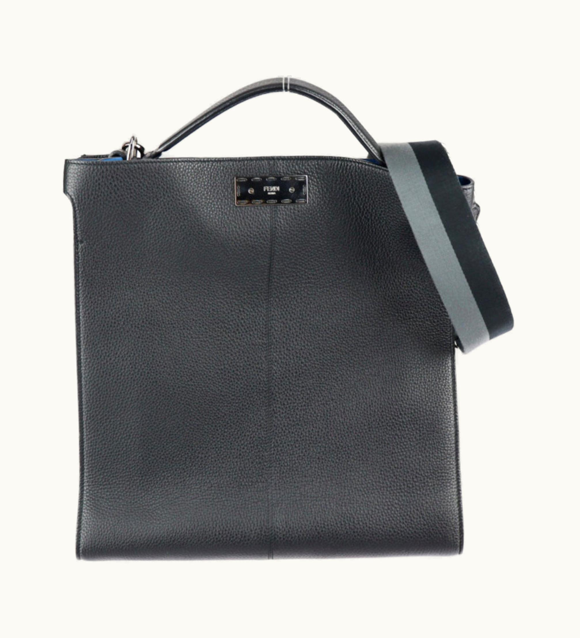 Fendi Fendi Peekaboo X Light Fit Tote Bag 7Va447 Leather Black Silver Hardware 2Way Shoulder