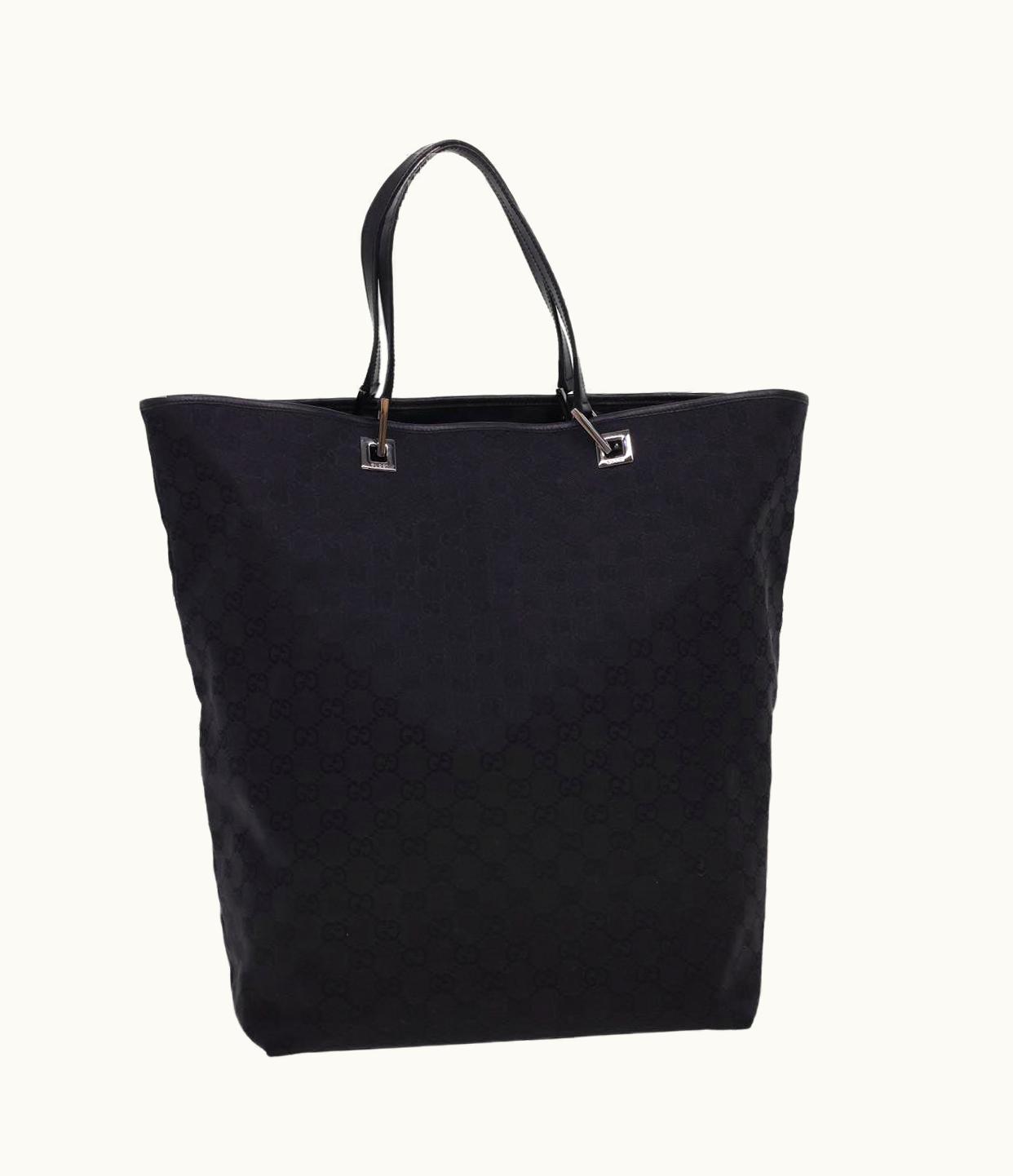Gucci Gucci GG Canvas Tote Bag Black 31242